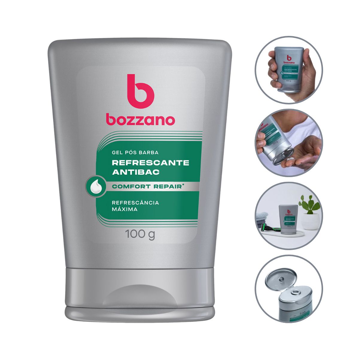 Gel Pos Barba Refrescante Comfort Repair Bozzano 100G Shopmodelo