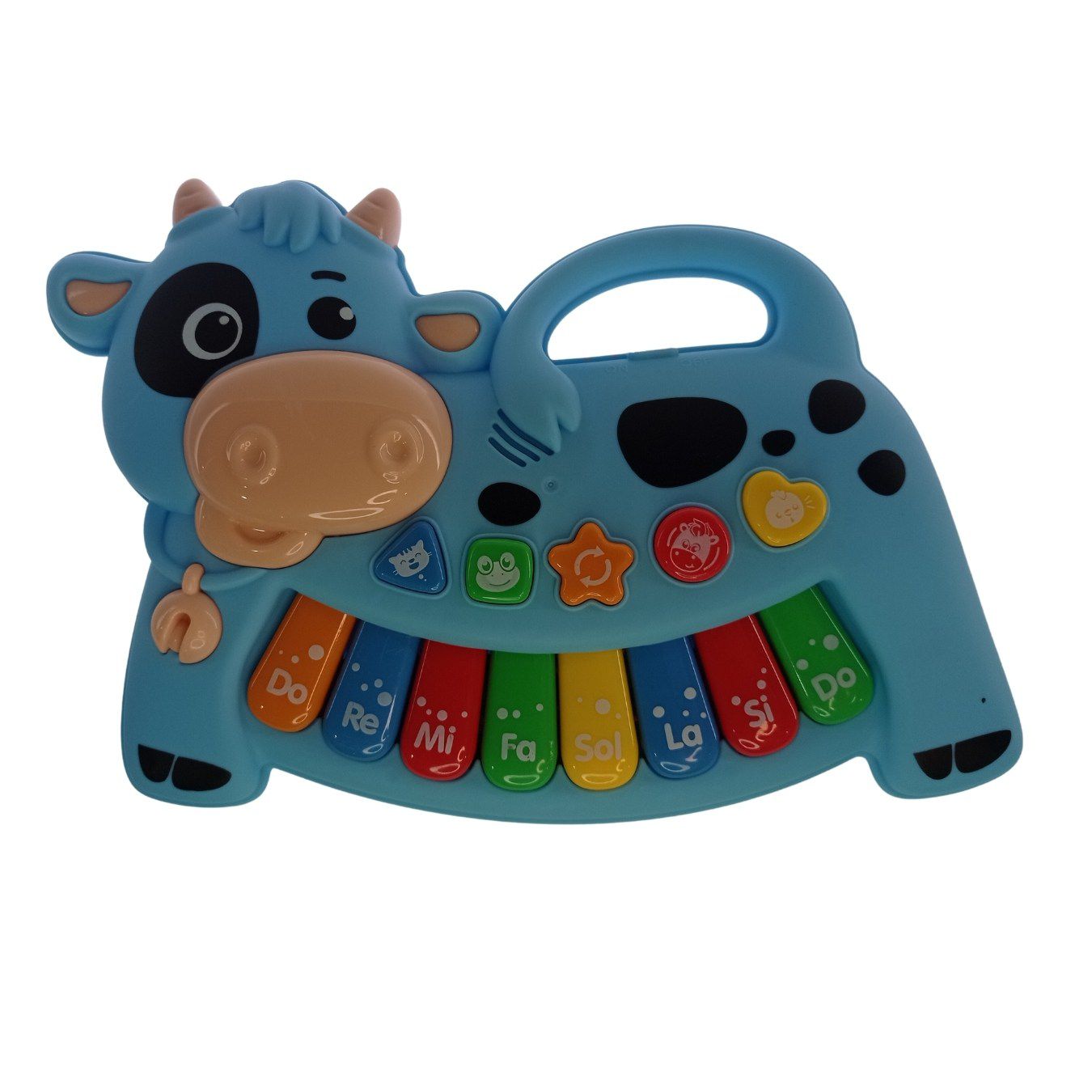 Piano Teclado Animal Brinquedo Infantil Sons Fazenda Sitio - BRANCO