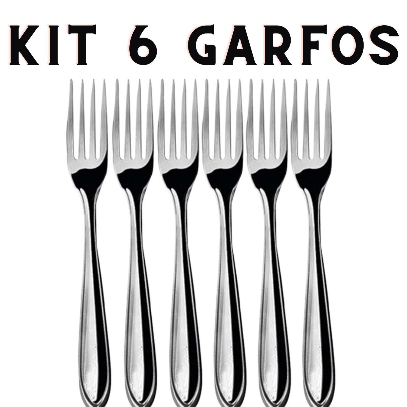 Garfo Kit 6 Garfo Inox De Mesa Buffet Restaurante E Hotel Premium - Sacks Center