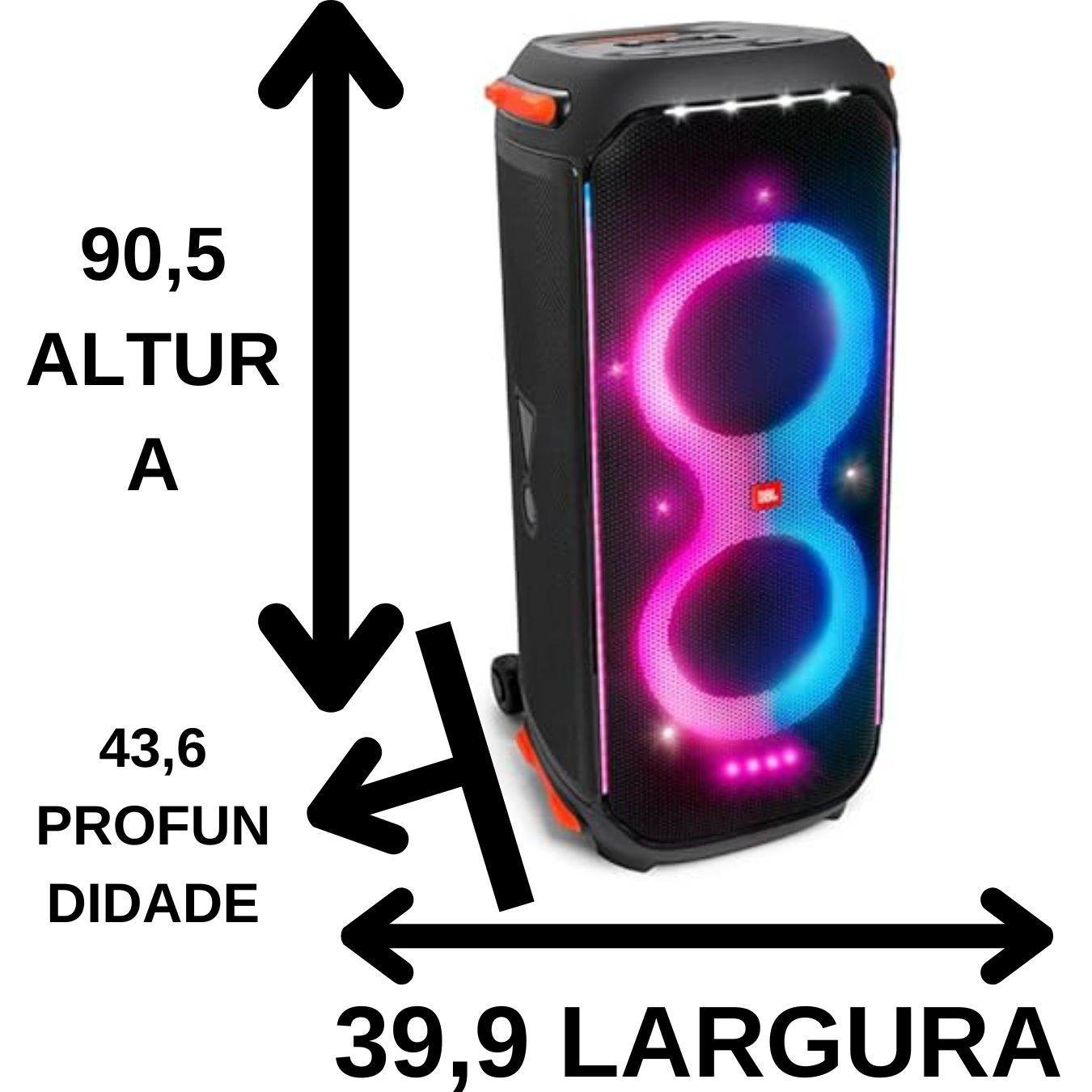 Caixa De Som Bluetooth Jbl Partybox 710 Led 800w Rms Preto - Sacks