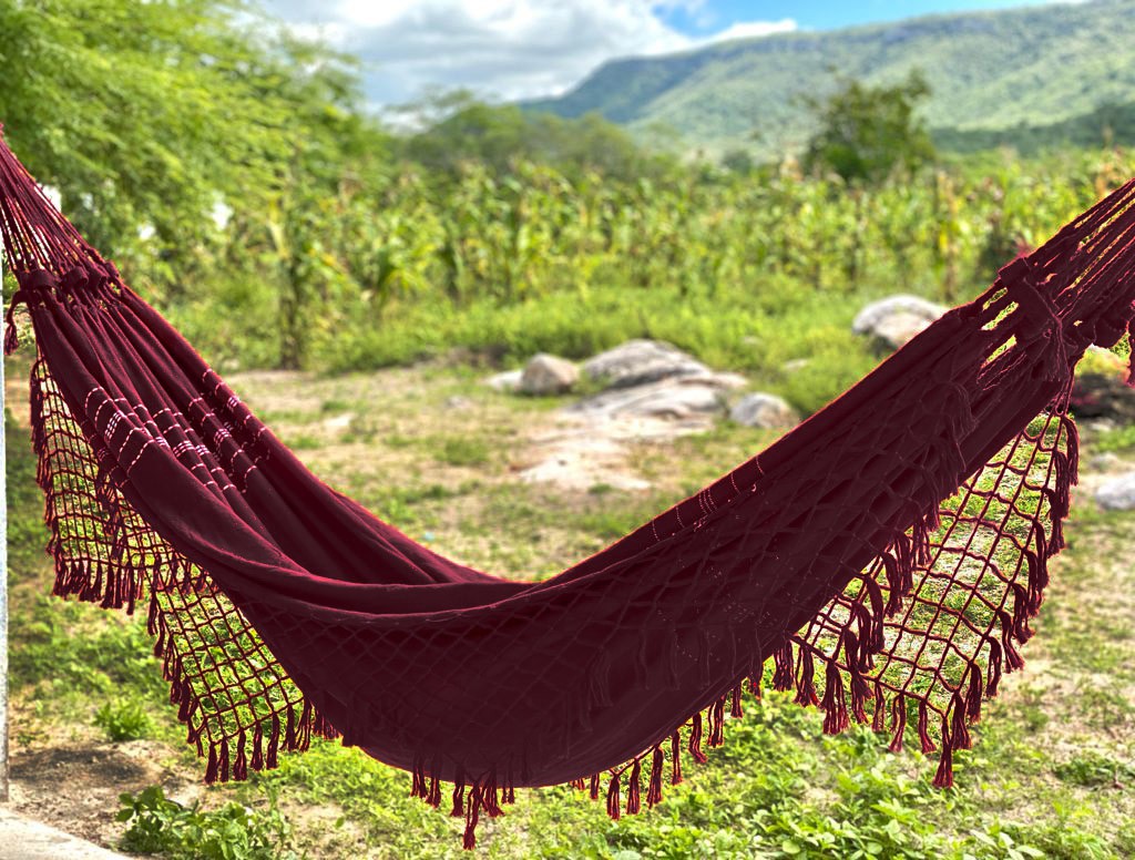 Rede De Descanso Casal Nordeste Super Resistente Vinho - De Coração Shop