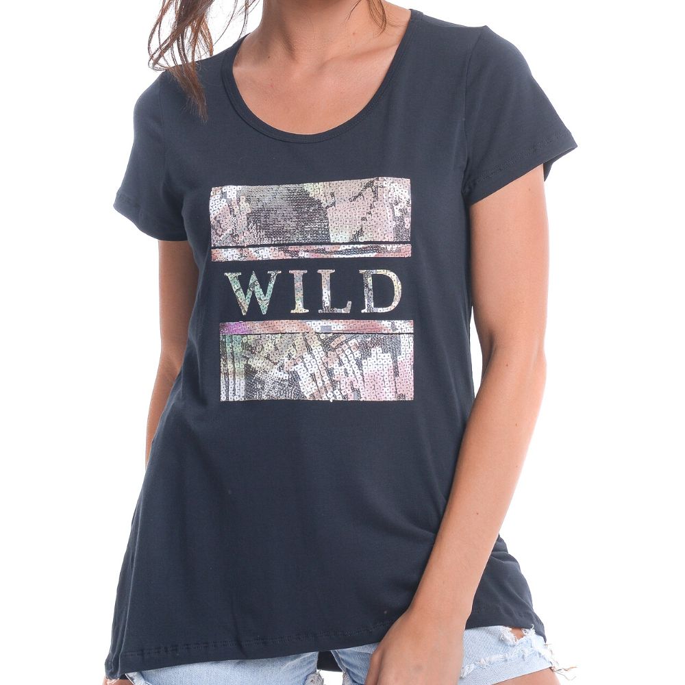 Camiseta T-Shirt Feminina Estampada Viscolycra - Vicks Store