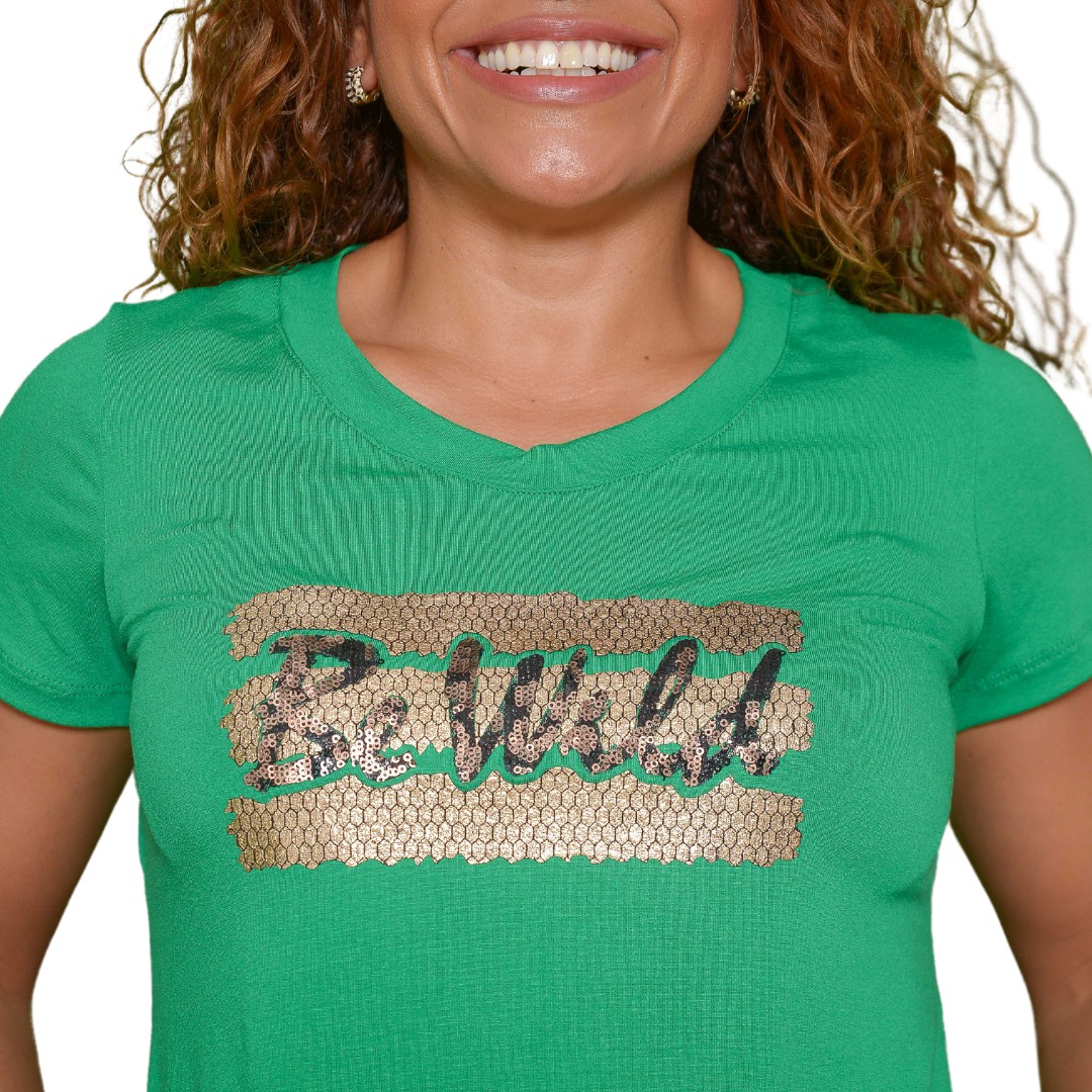 Camiseta T-Shirt Feminina Estampada Viscolycra - Vicks Store