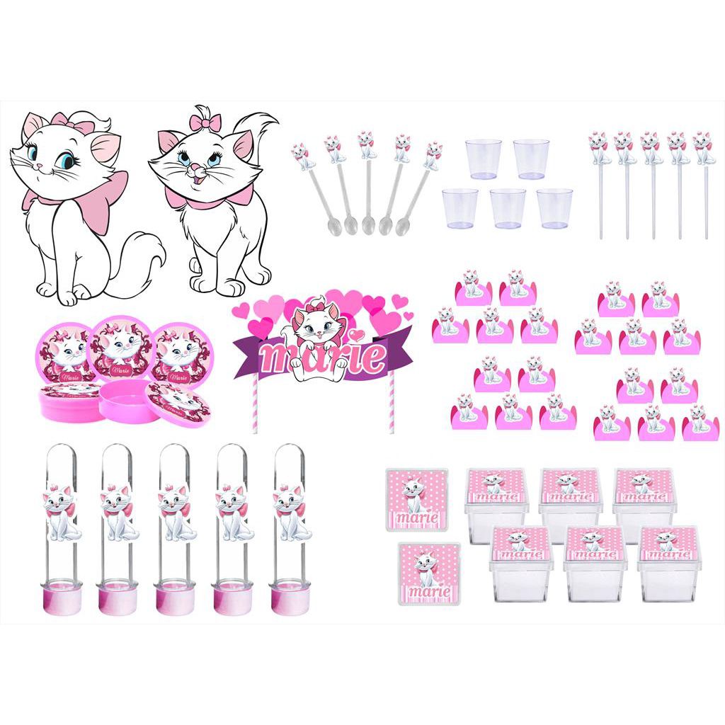 Kit Decorativo Gatinha Marie