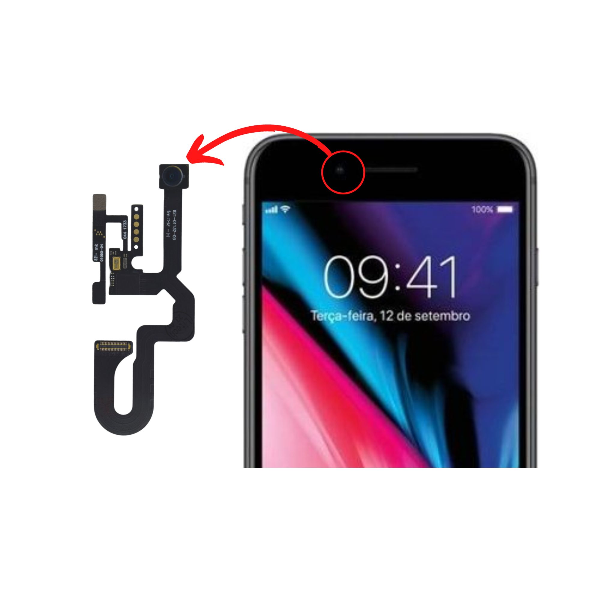 Câmera Frontal Iphone 8 Plus - PK Mobile - A sua Distribuidora de