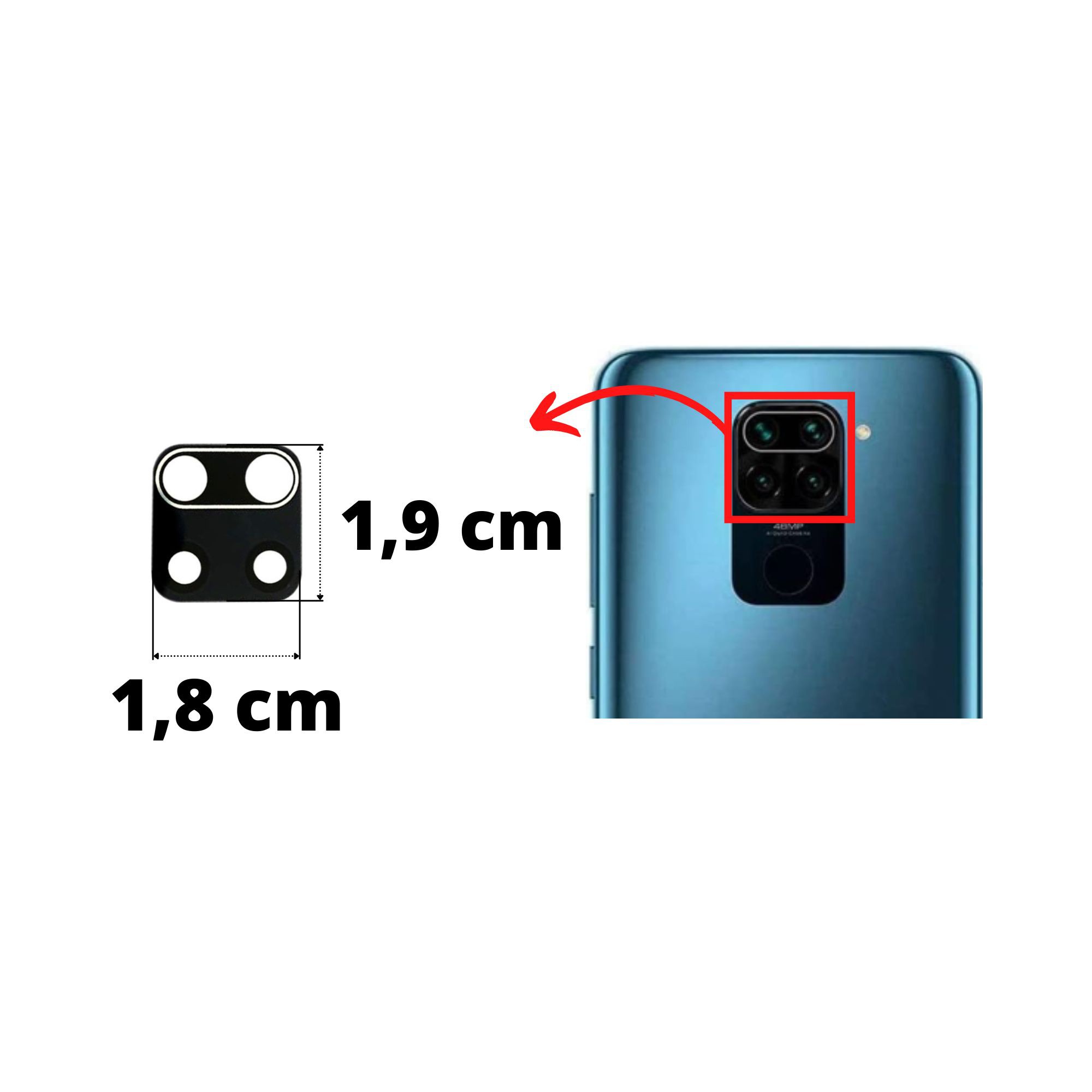 2 Pezzi Vetro Lente Posteriore Per Xiaomi Redmi Note 9S / 9 Pro – Ricambio HD Originale Con Kit Riparazione (pinzetta, Lama, Panno, Alcol)