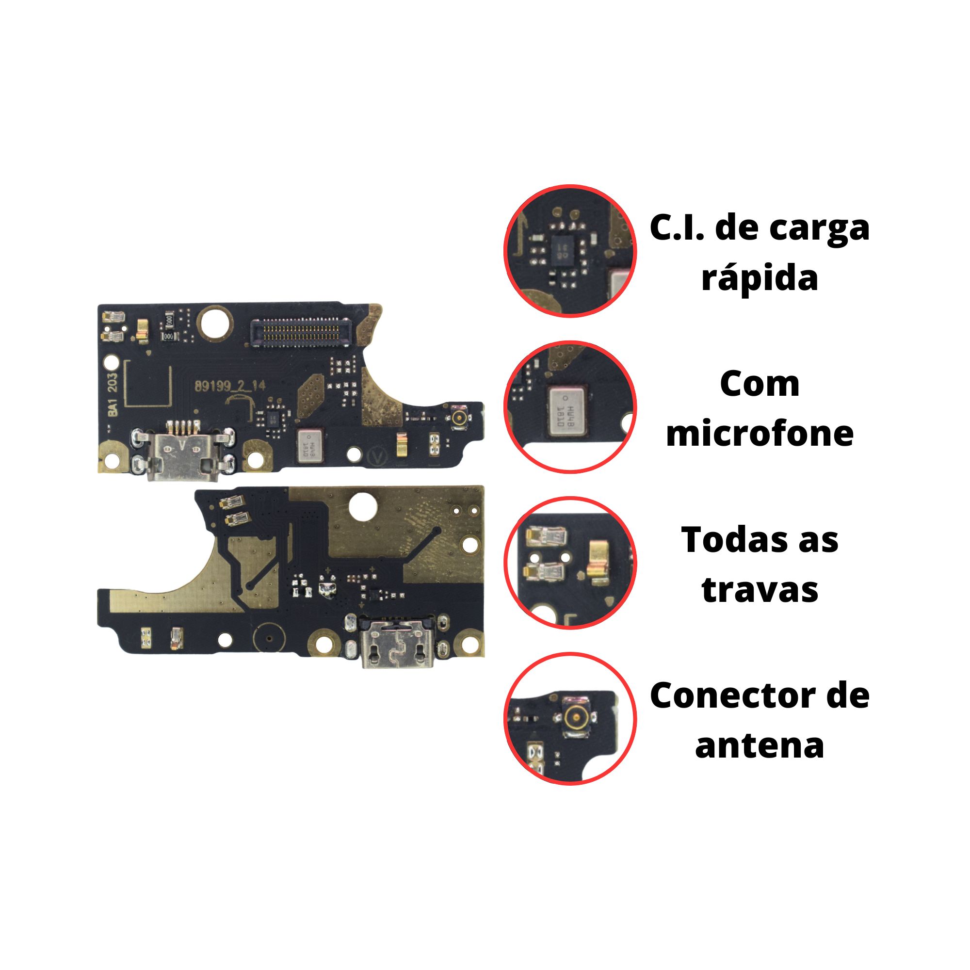Placa Carga Zenfone 5 Selfie (zc600kl) TURBO - PK Mobile - A sua