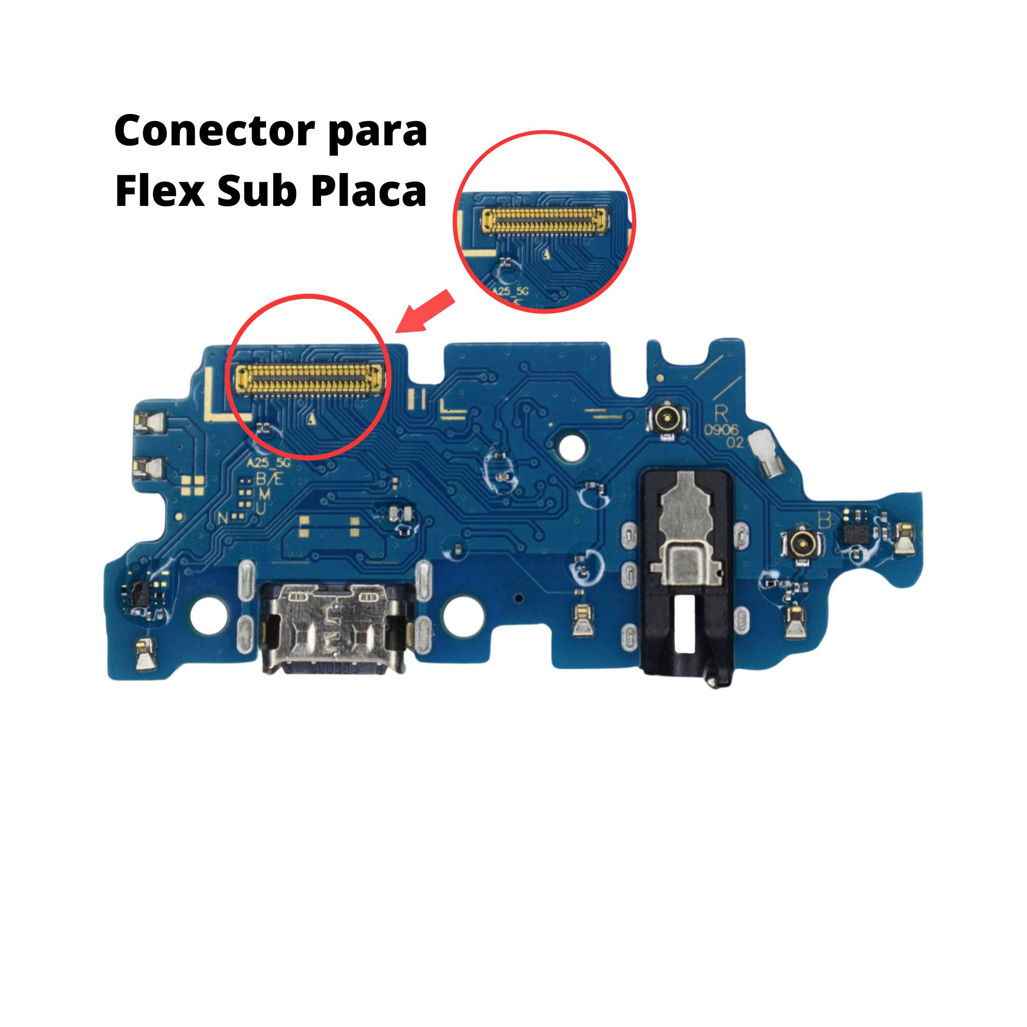 Placa Carga Galaxy A25 (a256) TURBO - PK Mobile - A sua