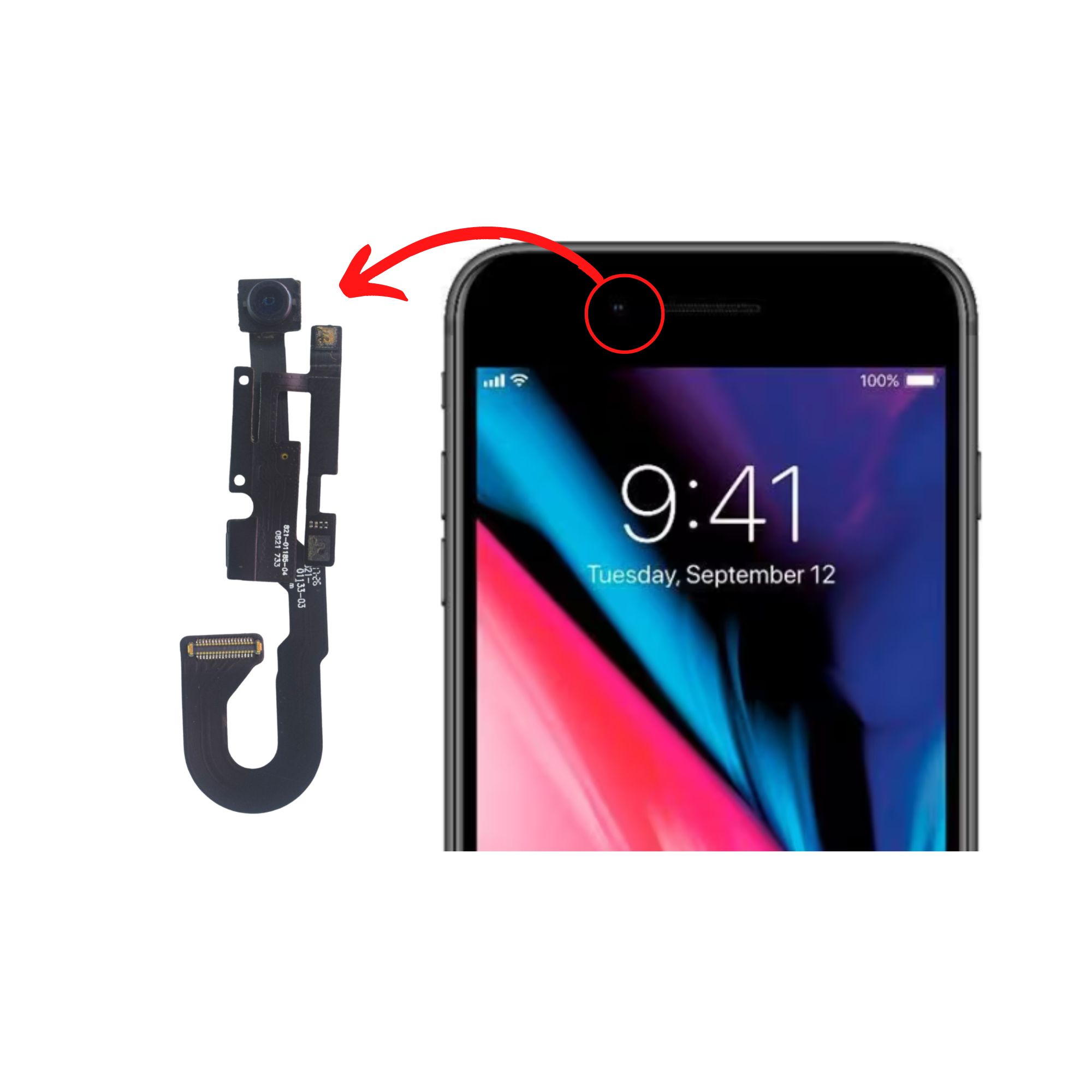 Câmera Frontal Iphone 8 PREMIUM - PK Mobile - A sua Distribuidora