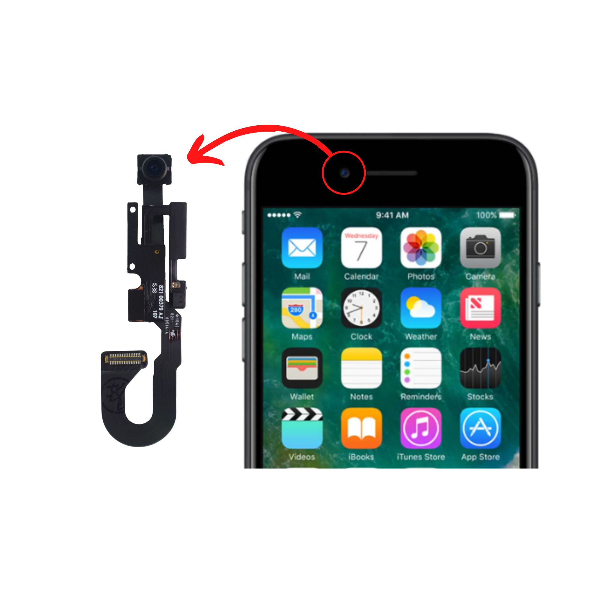 Câmera Frontal Iphone 7 PREMIUM - PK Mobile - A sua Distribuidora