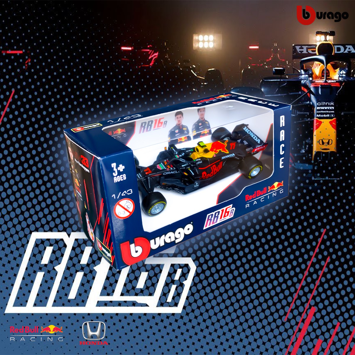 Max Verstappen Red Bull RB16B #33 Fórmula 1 Campeão mundial 2021 1