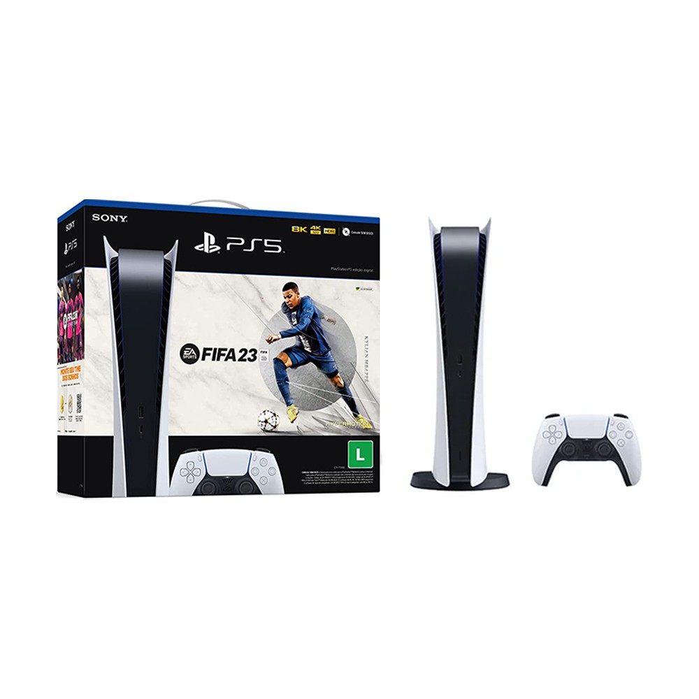 Console PlayStation 5 Digital Edition + Jogo FIFA 23 - PS5 - ShopB - 14  anos!
