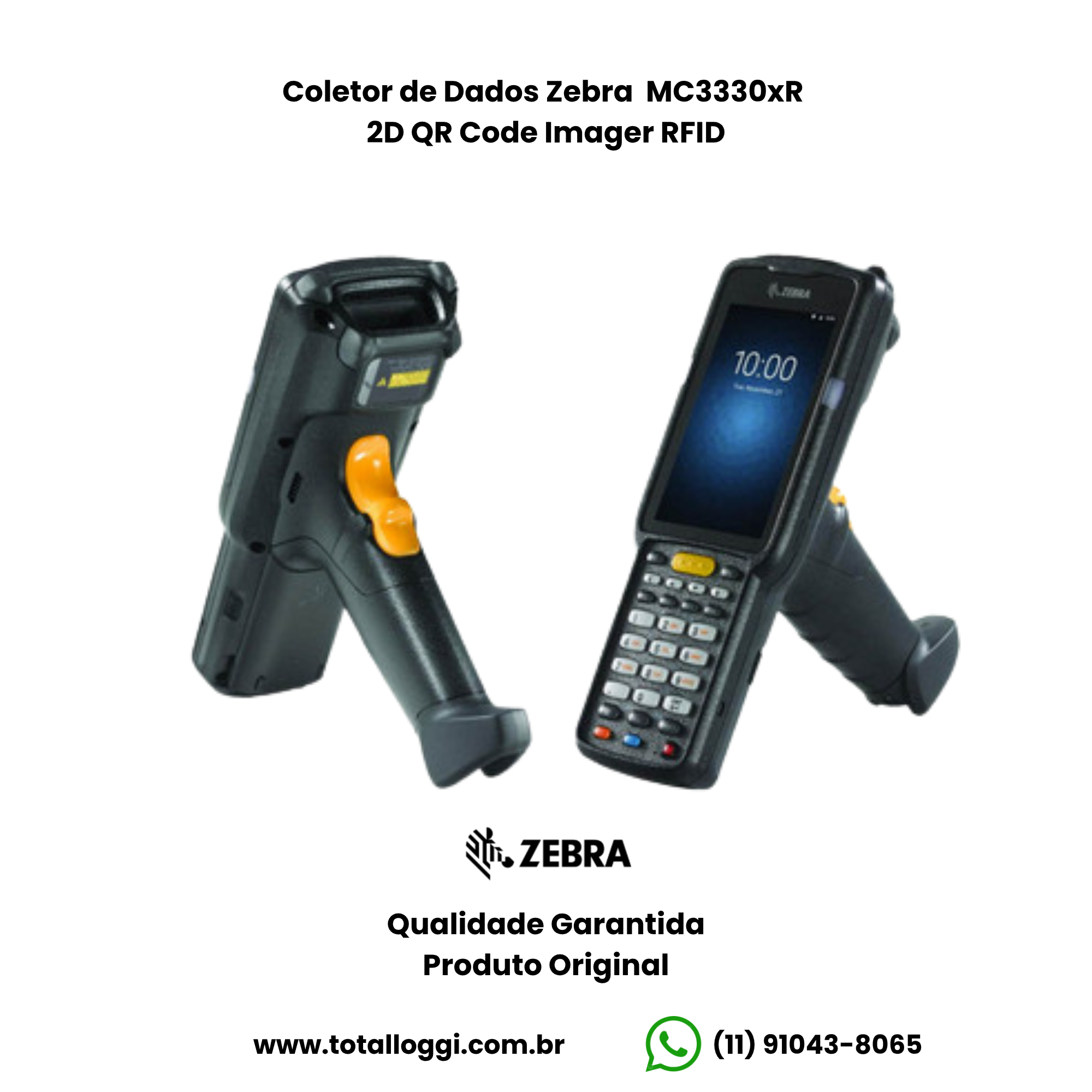 Zebra MC3330R | Coletor RFID e Código de Barras Android - Total Loggi