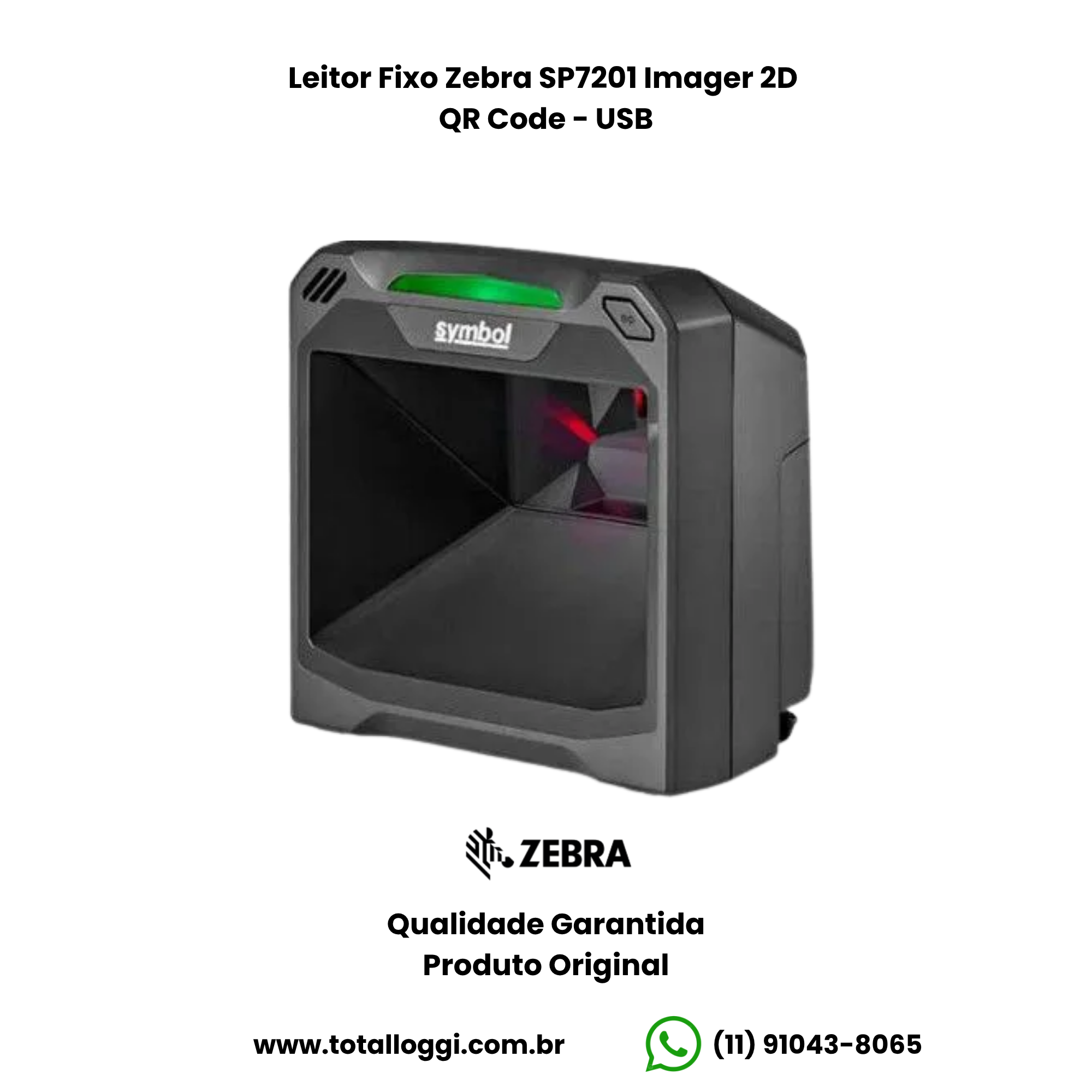 Leitor Zebra SP7201 – Leitor Fixo 2D USB para PDV e Autoatendimento ...