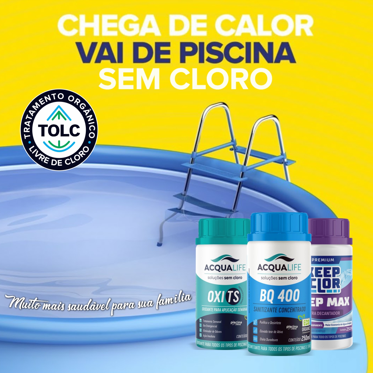 Kit Tratamento Orgânico Livre de Cloro para Piscina Inflável ...