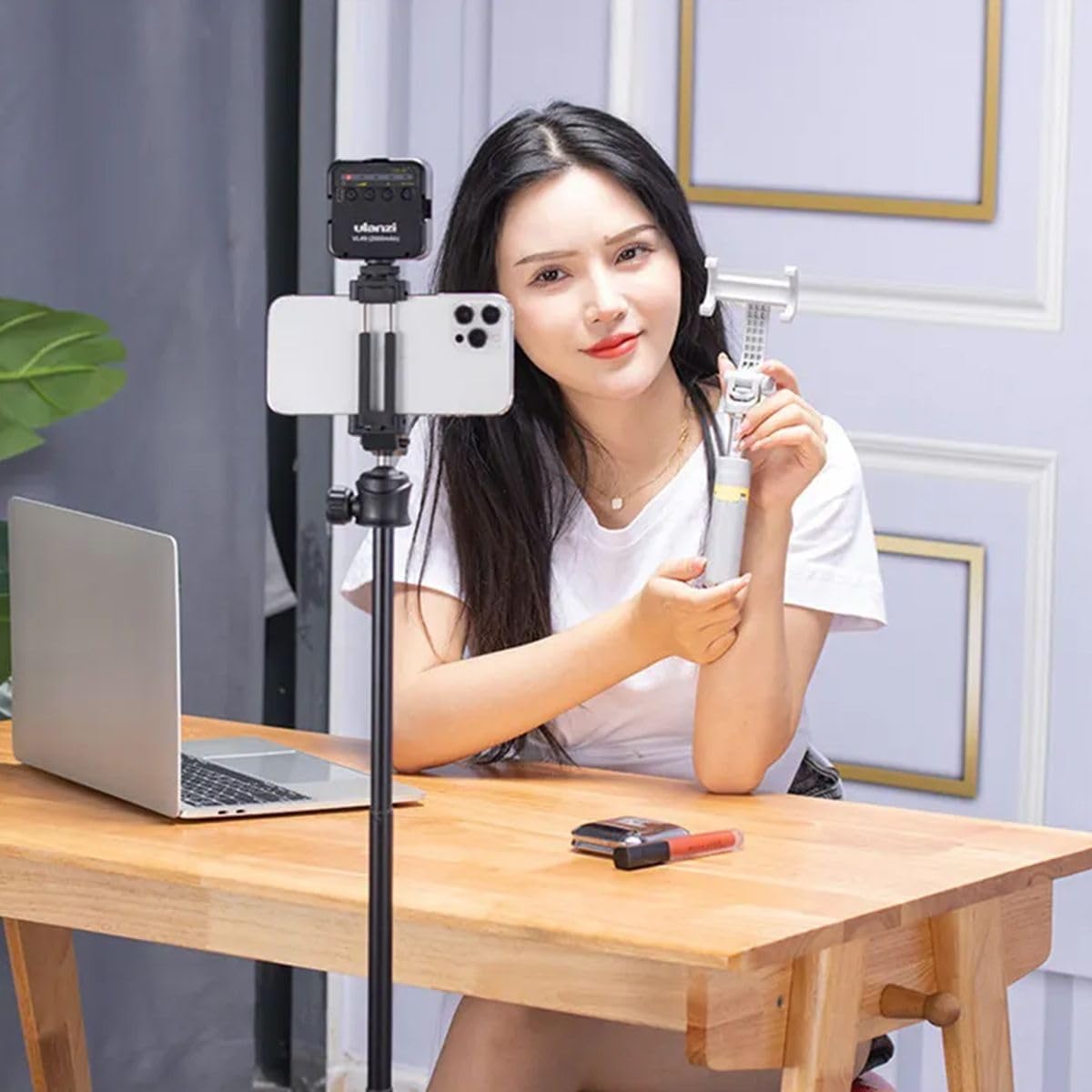 Mini Tripé 3 em 1 Greika WT-N08 para Celular e Câmera - Senzu