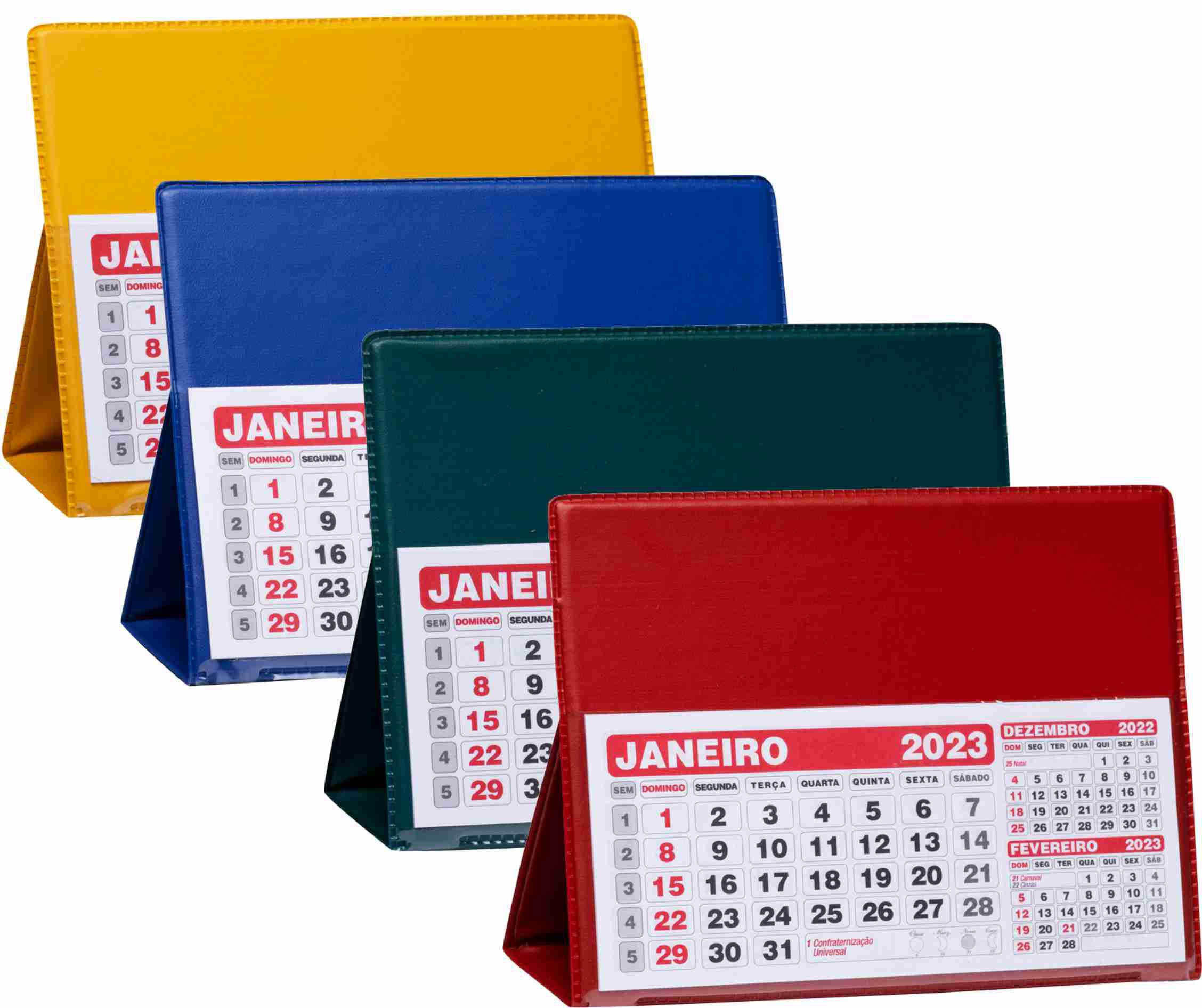 Grade Calendário 2020 Vermelho, Imagem Legal