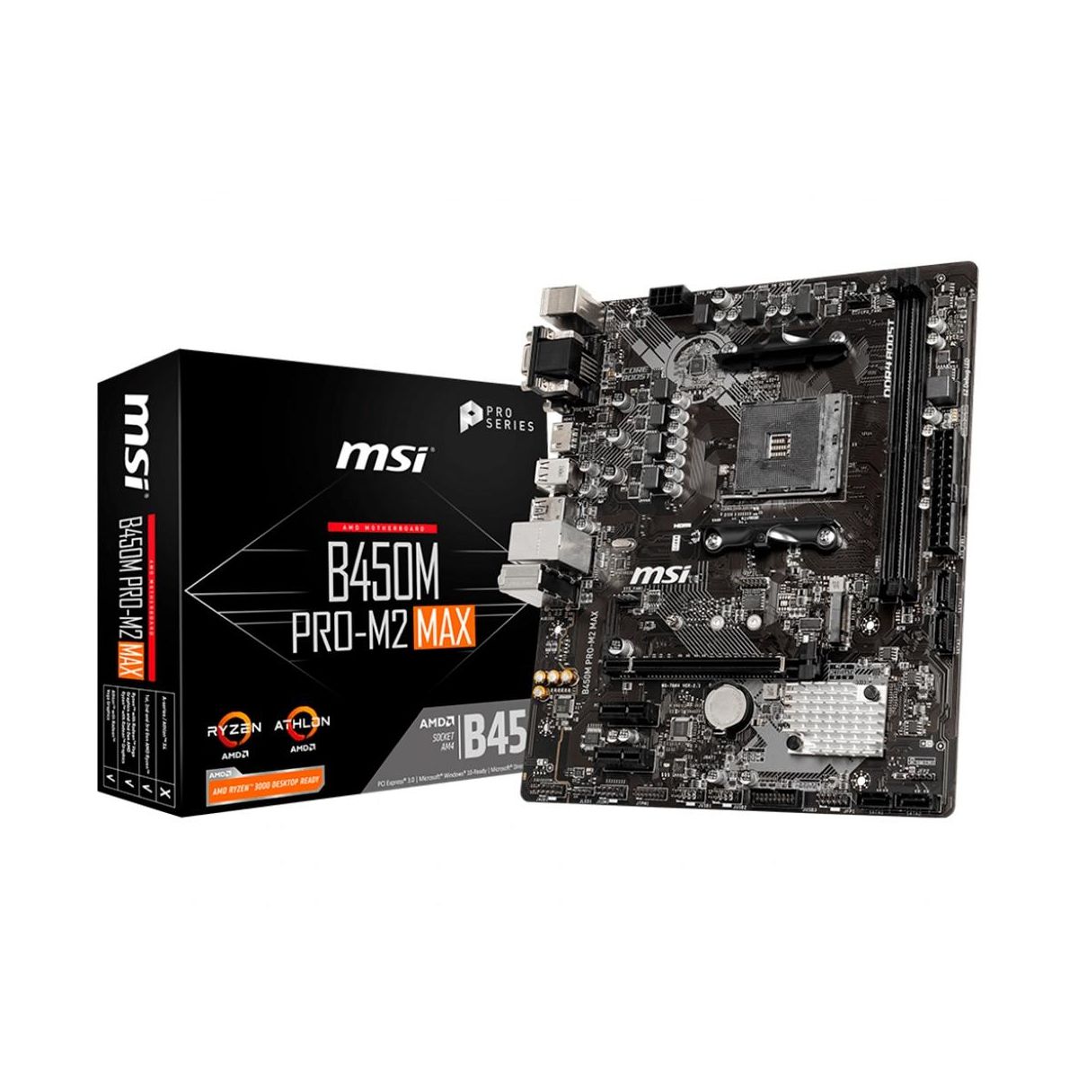 【中古】Ryzen7 3700X + MSI B450M PRO-M2 MAX Placa mãe MSI B450M Pro M2 Max AMD B450 AM4 Micro ATX DDR4-SDRAM