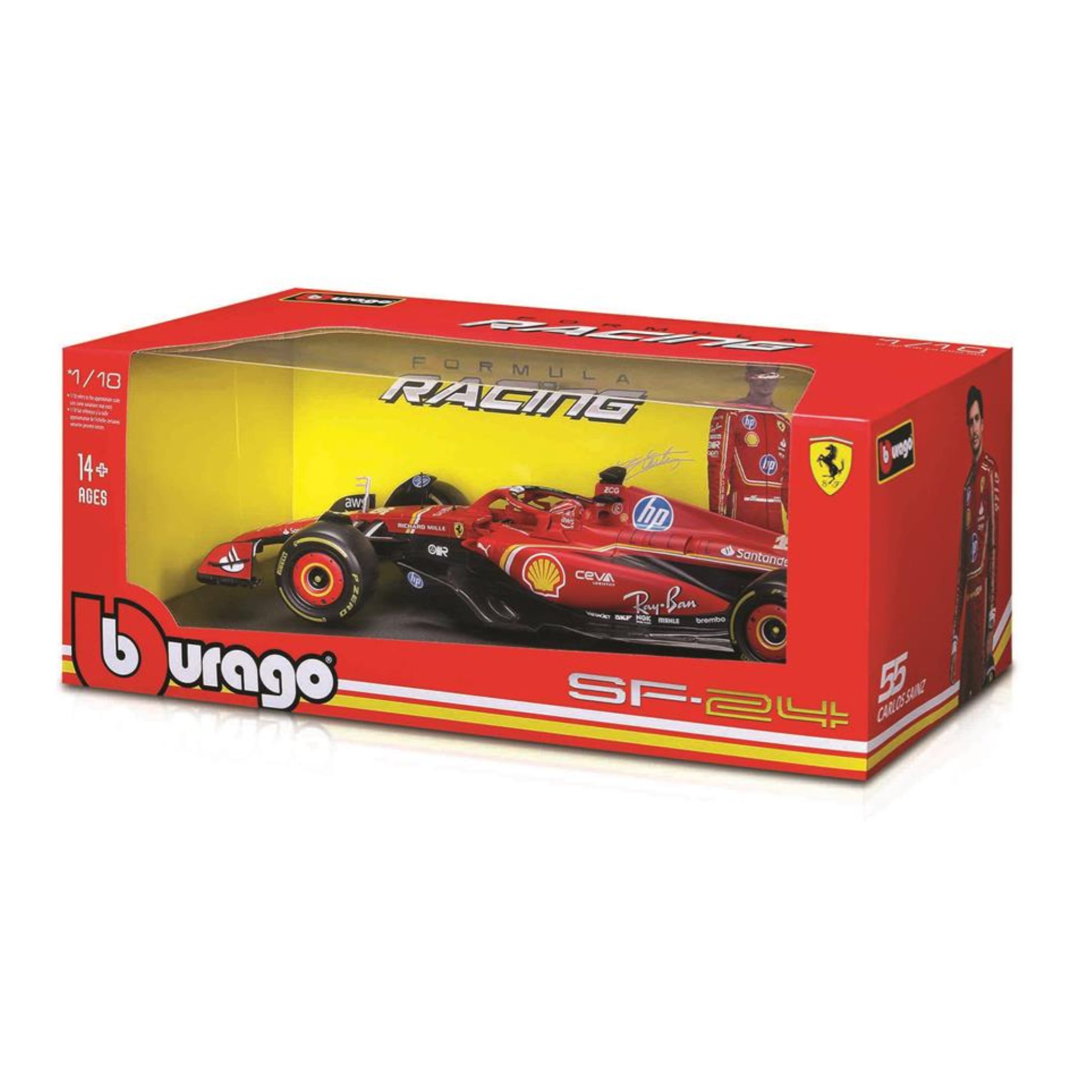 Fórmula 1 Ferrari SF24 Charles Leclerc 2024 1:18 Bburago