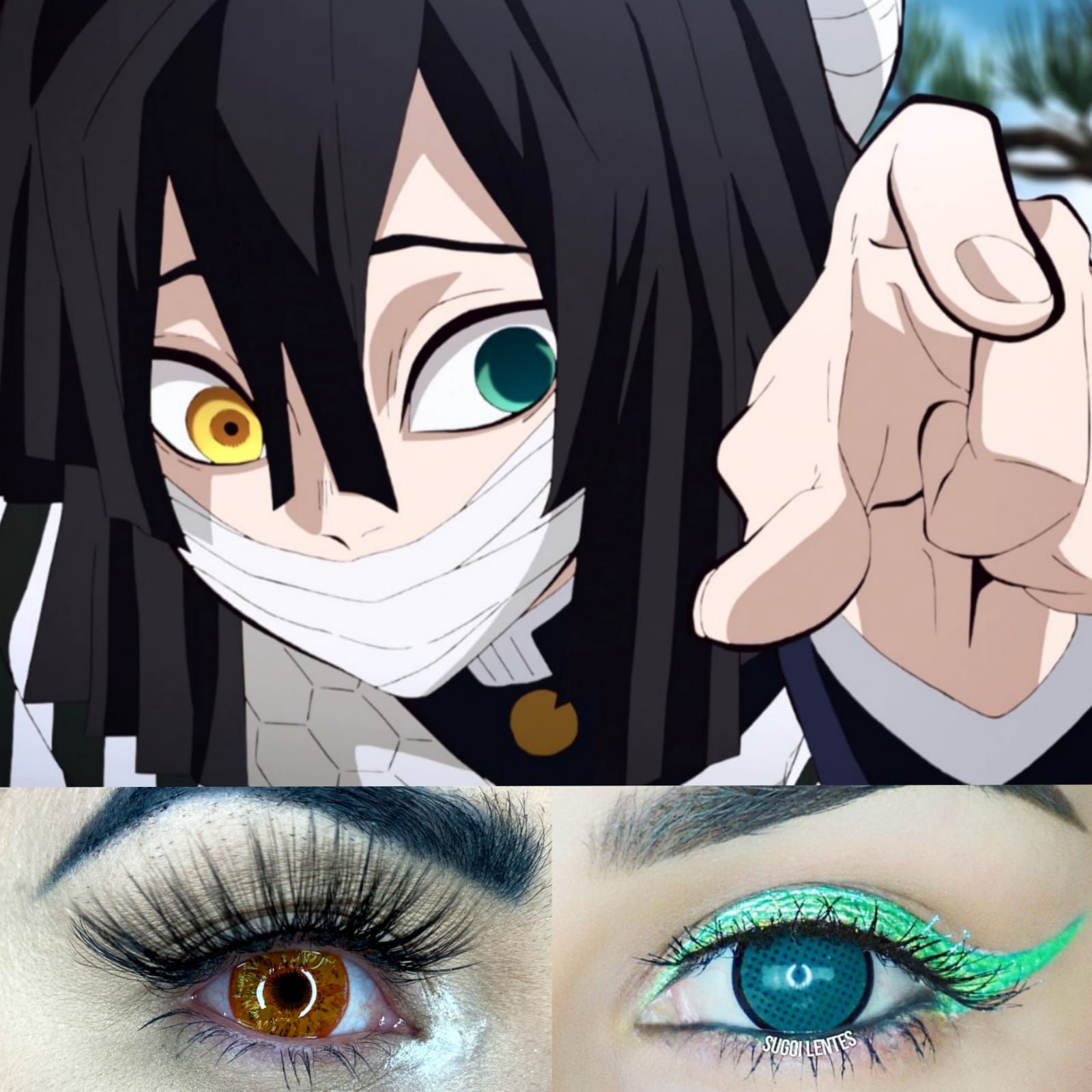 Demon Slayer Obanai Iguro Cosplay Contact Lenses