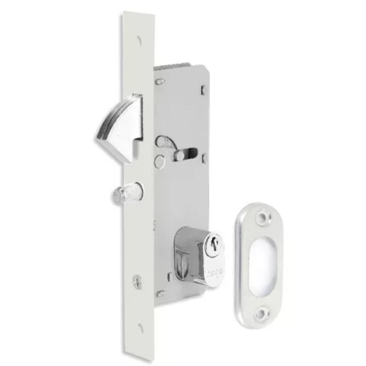 FECHADURA HAGA PORTA DE CORRER 2605B, CROMADA - MEGAFER