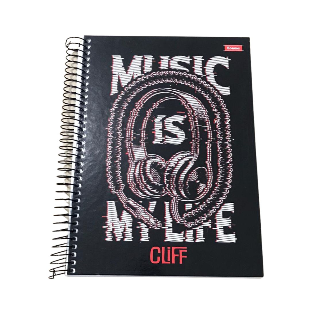 Caderno Universitário Capa Dura Foroni Cliff Masculino 12 Matérias ...