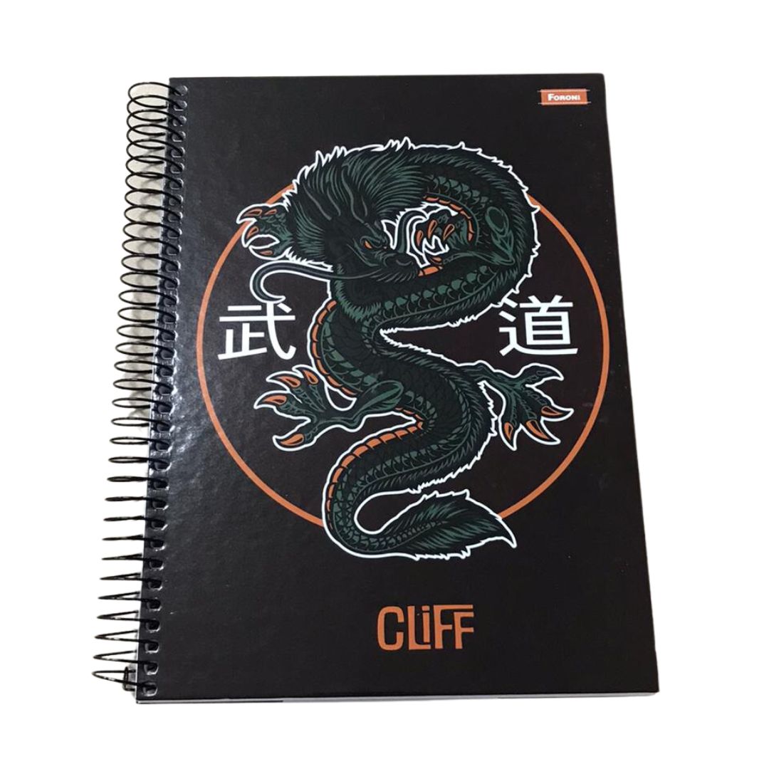 Caderno Universitário Capa Dura Foroni Cliff Masculino 15 Matérias ...