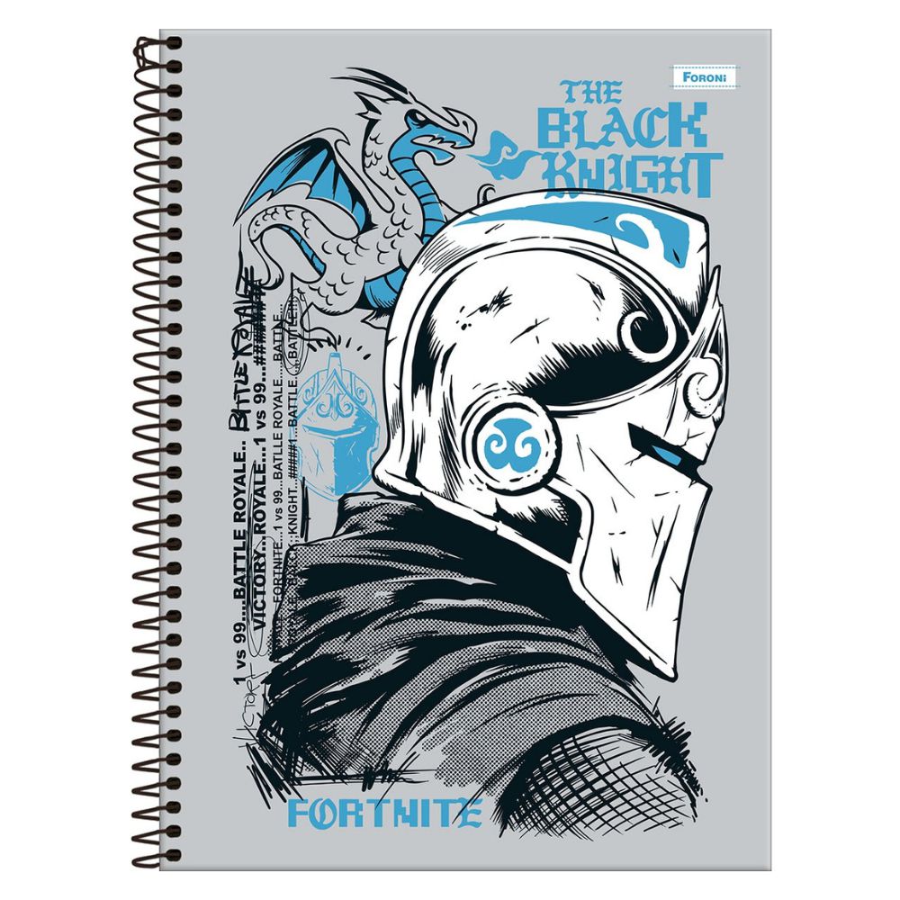 Caderno Universitário Fortnite 15 Matérias 240 Folhas Foroni Sortido ...