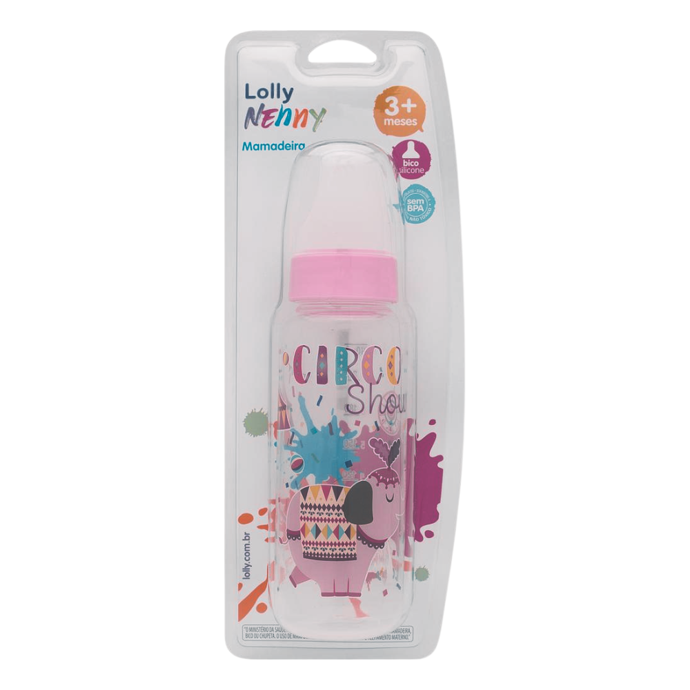 【海外限定】 Silicone Tip Circo Lolly Mamadeira Bico 240ml Rosa Redondo 乳液・ミルク
