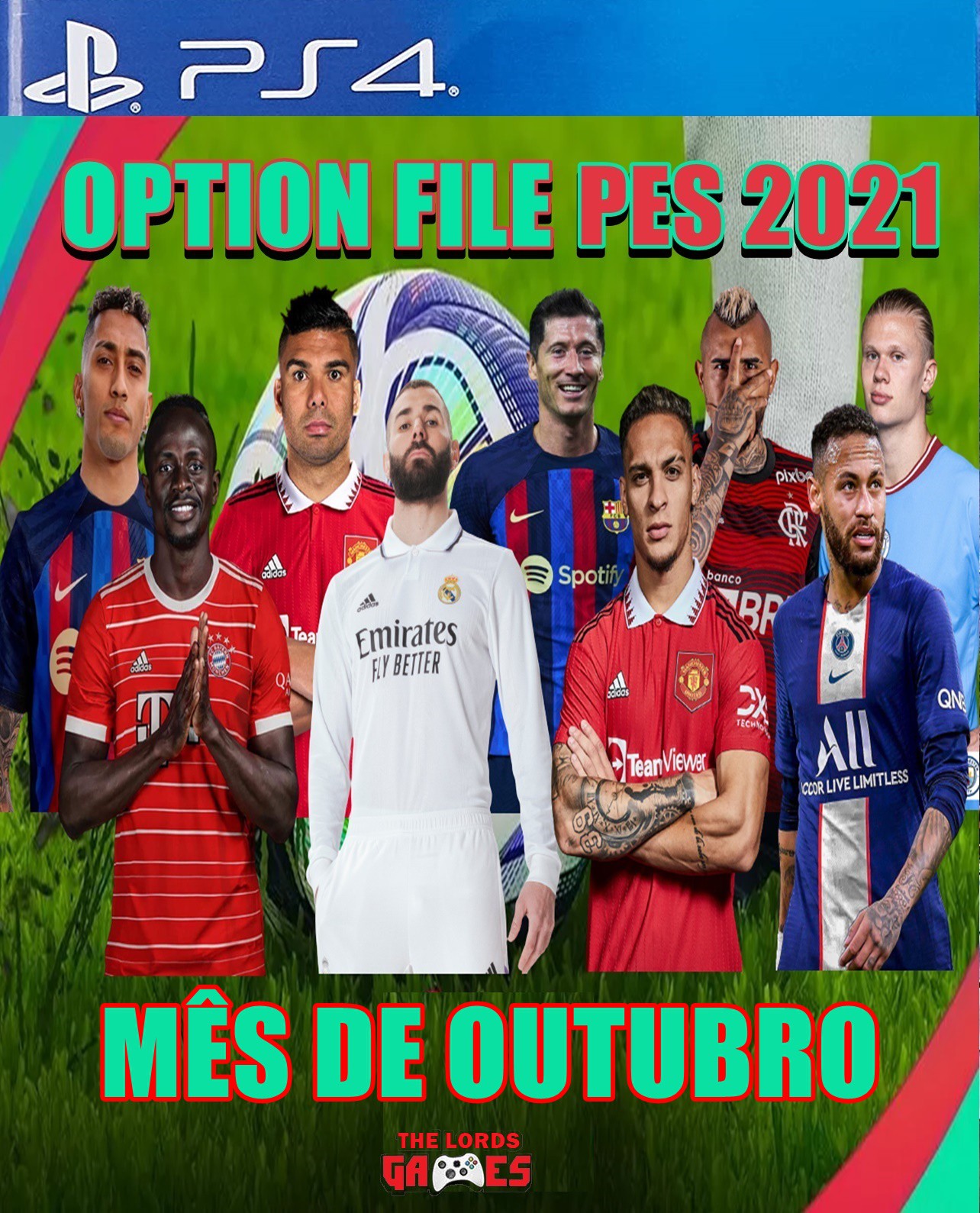 Option File PES 2021 PS4/PS5/PC Atualizado 100% todas as ligas já