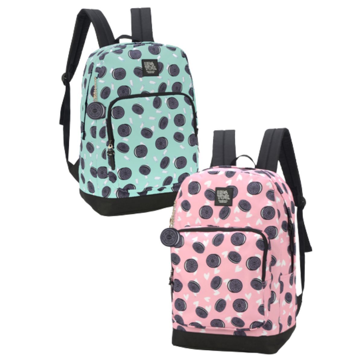 Mochila Escolar Luxcel Up4You com Chaveiro de Bolacha - Bell Papelaria  Livraria Uniformes Material Escolar e Escritório