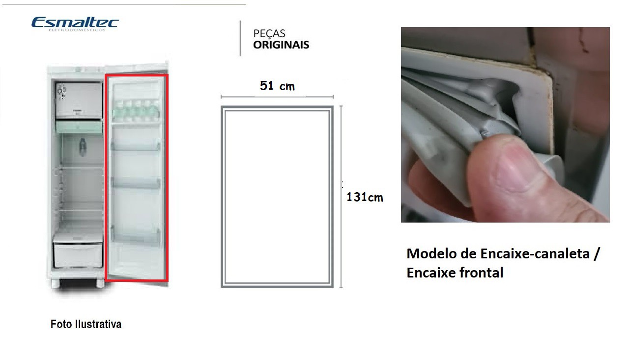 Borracha / Gaxeta Esmaltec Roc29 - Encaixe Pressao - Borracha para Geladeira  é na Refrigeração OGNET-SHOP