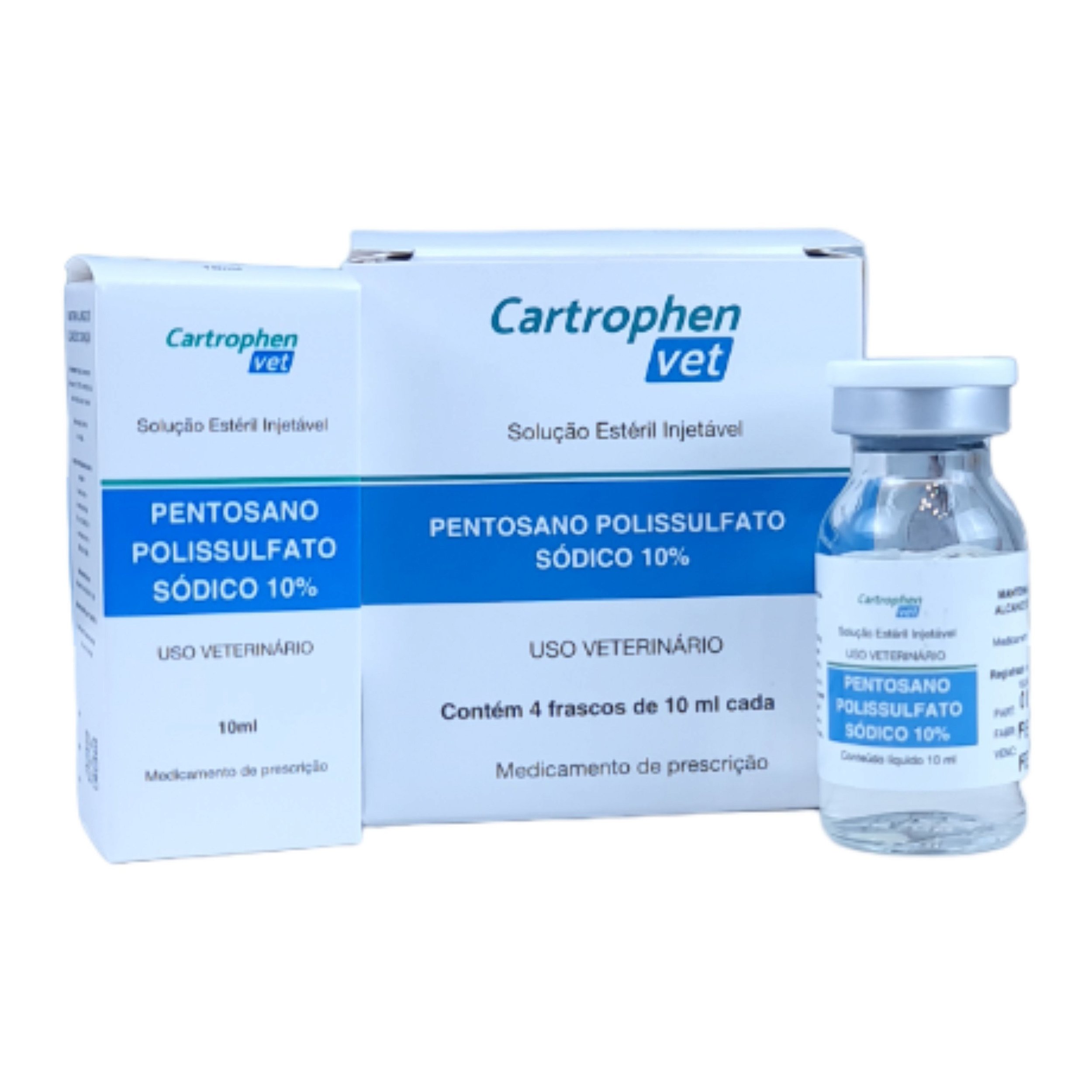 Cartrophen Vet 10% 10 mL Caixa Com 4 Frascos - Biopharm Austrália - KV ...