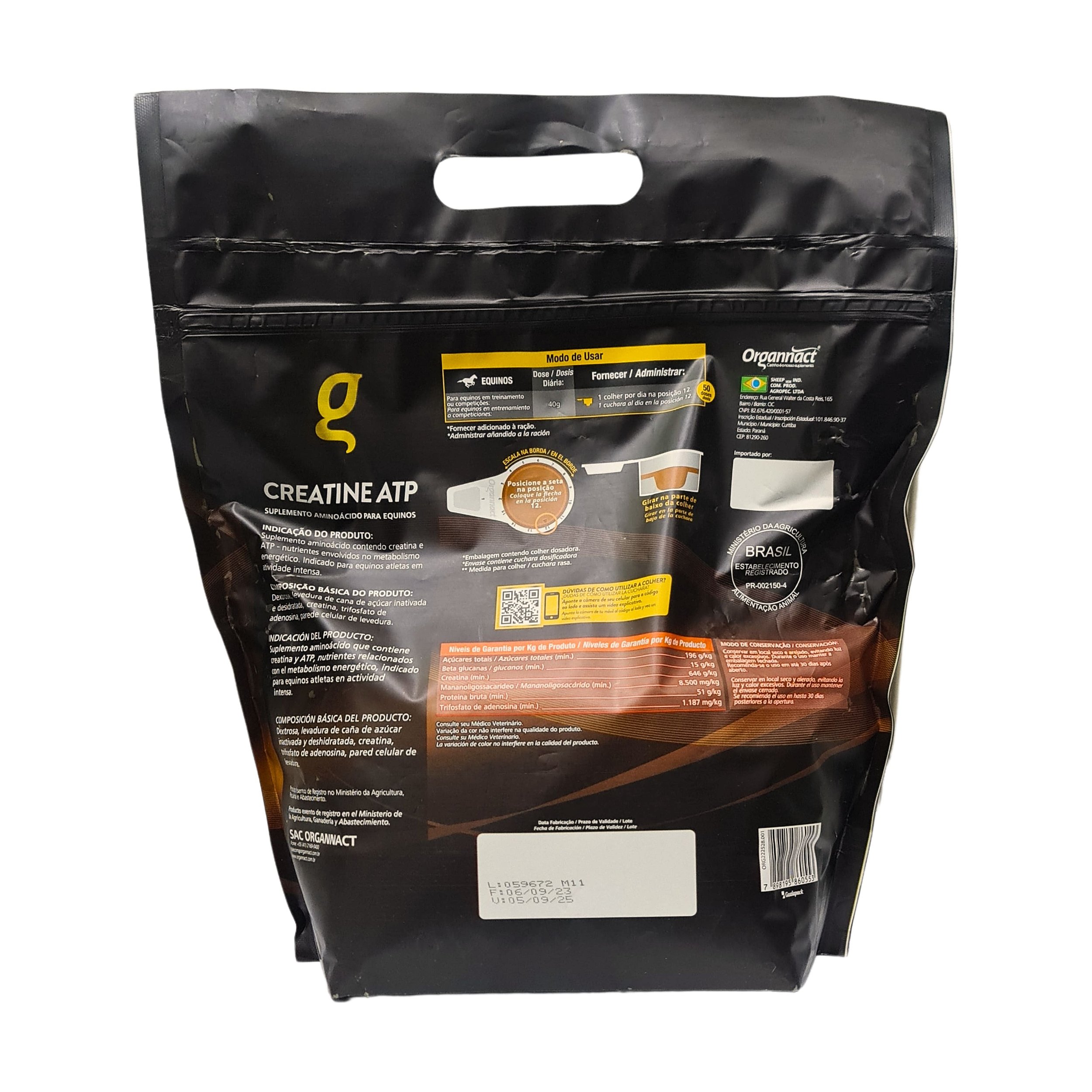 Creatine ATP Pouch 2 kg - Organnact - KV Medical Produtos Hospitalares ...