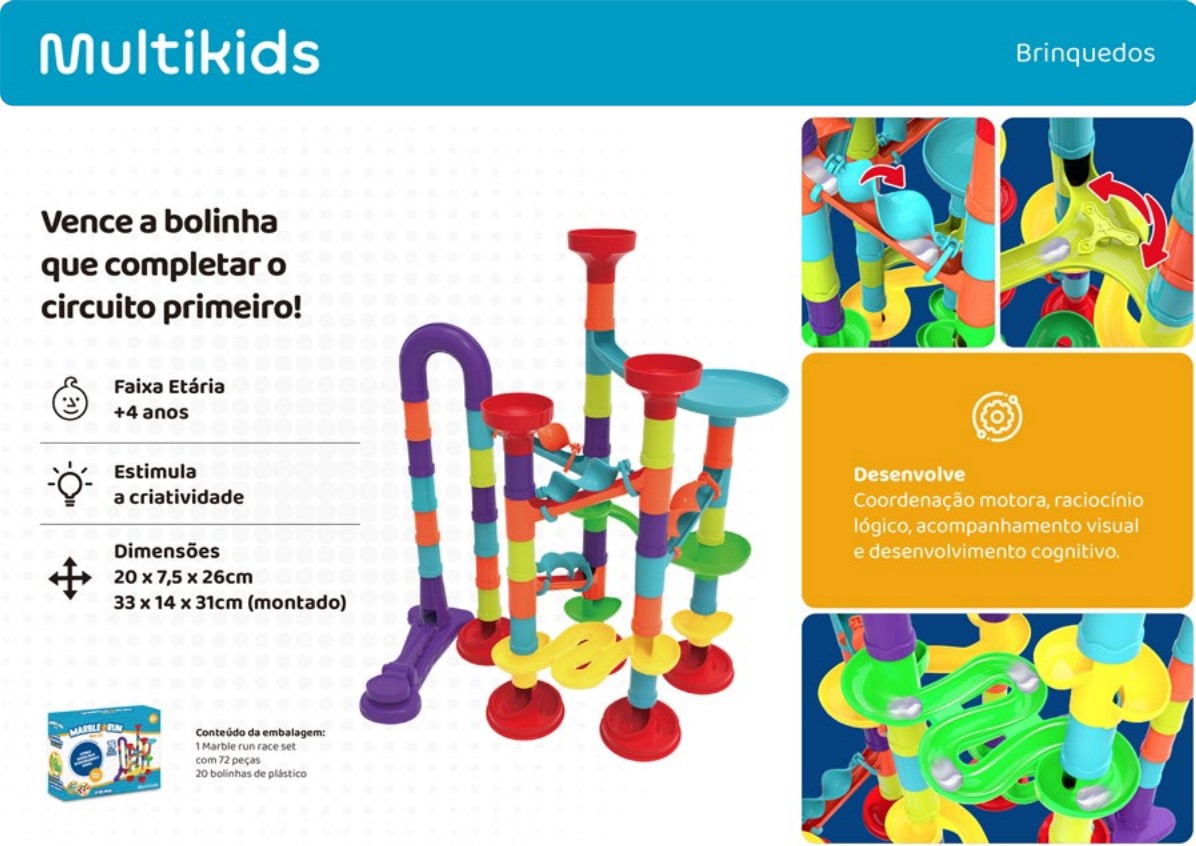 Marble Run Race Set 76 peças - Baruk Batuk | A Sua Loja de Brinquedos ...
