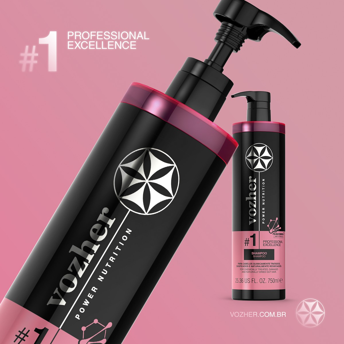 Shampoo Profissional Vozher #1 750ml - VOZHER - Beleza Profissional