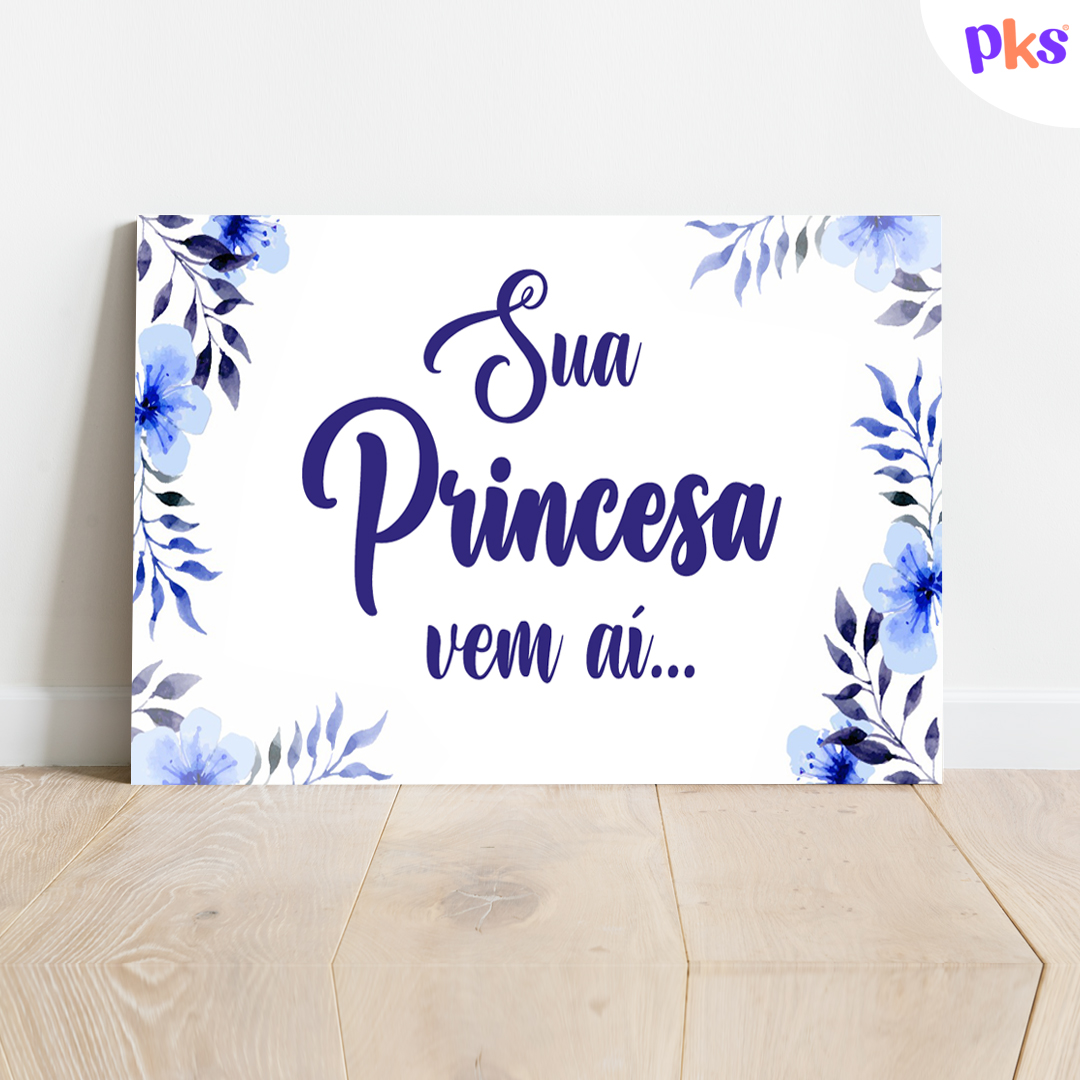 Placa Casamento Personalizada Entrada Sua Princesa Vem Ai Plakinhas