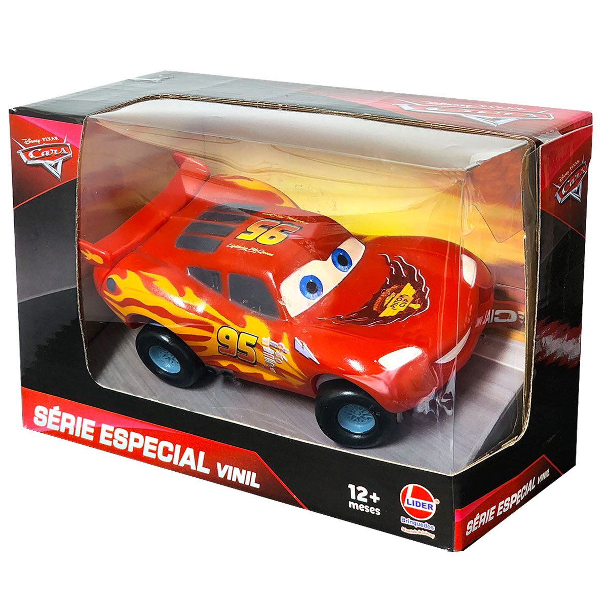Carrinho Relâmpago Mcqueen Cars Disney Vinil Lider Brinquedo - Grande ...