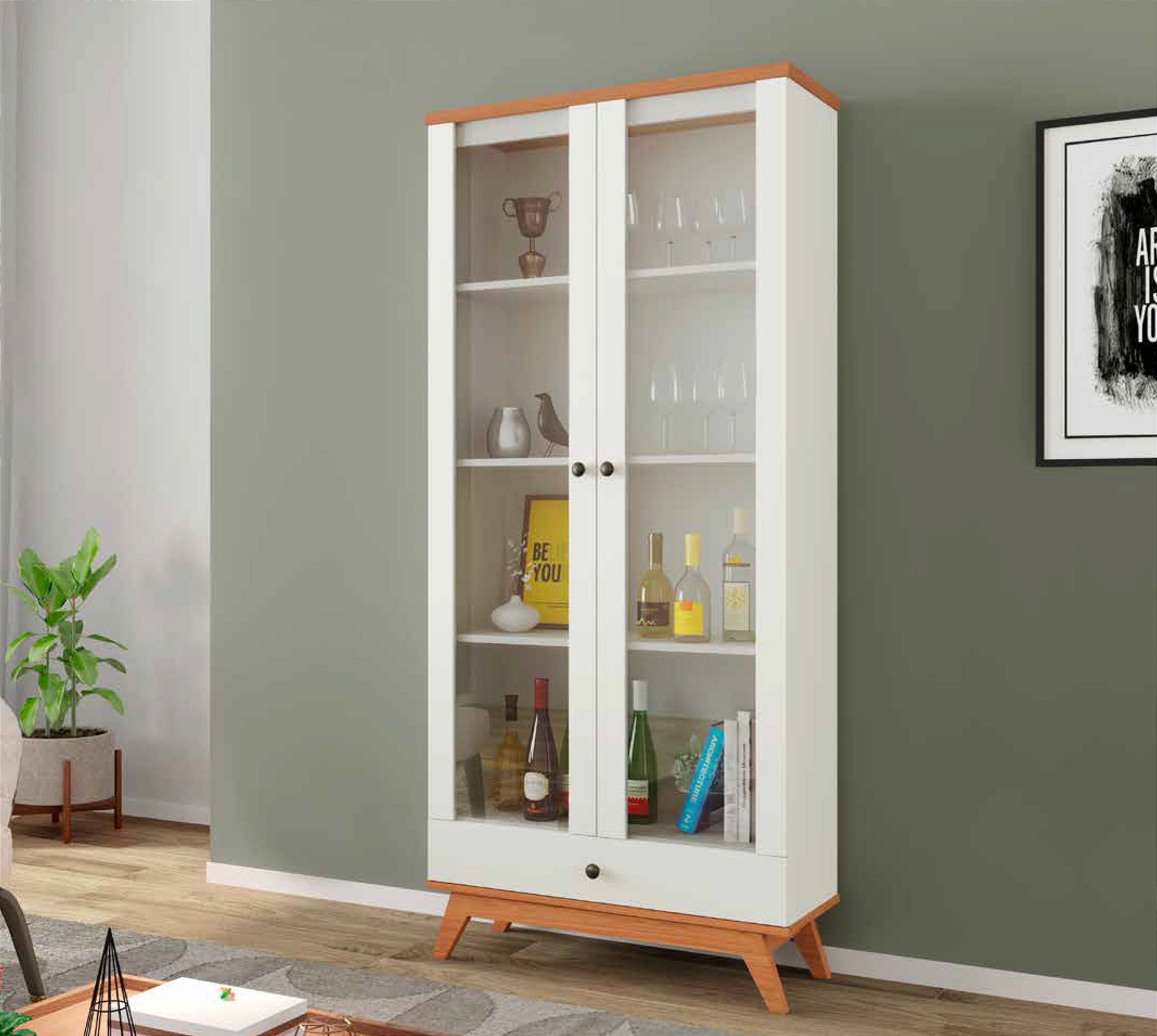 Cristaleira Dalla Costa Móveis Kaza Interiores Sua casa veste Kaza