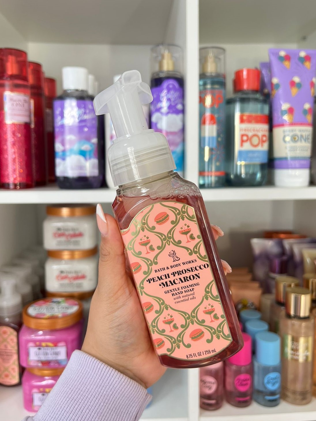 Sabonete Espuma Peach Prosecco Macaron Bath & Body Works