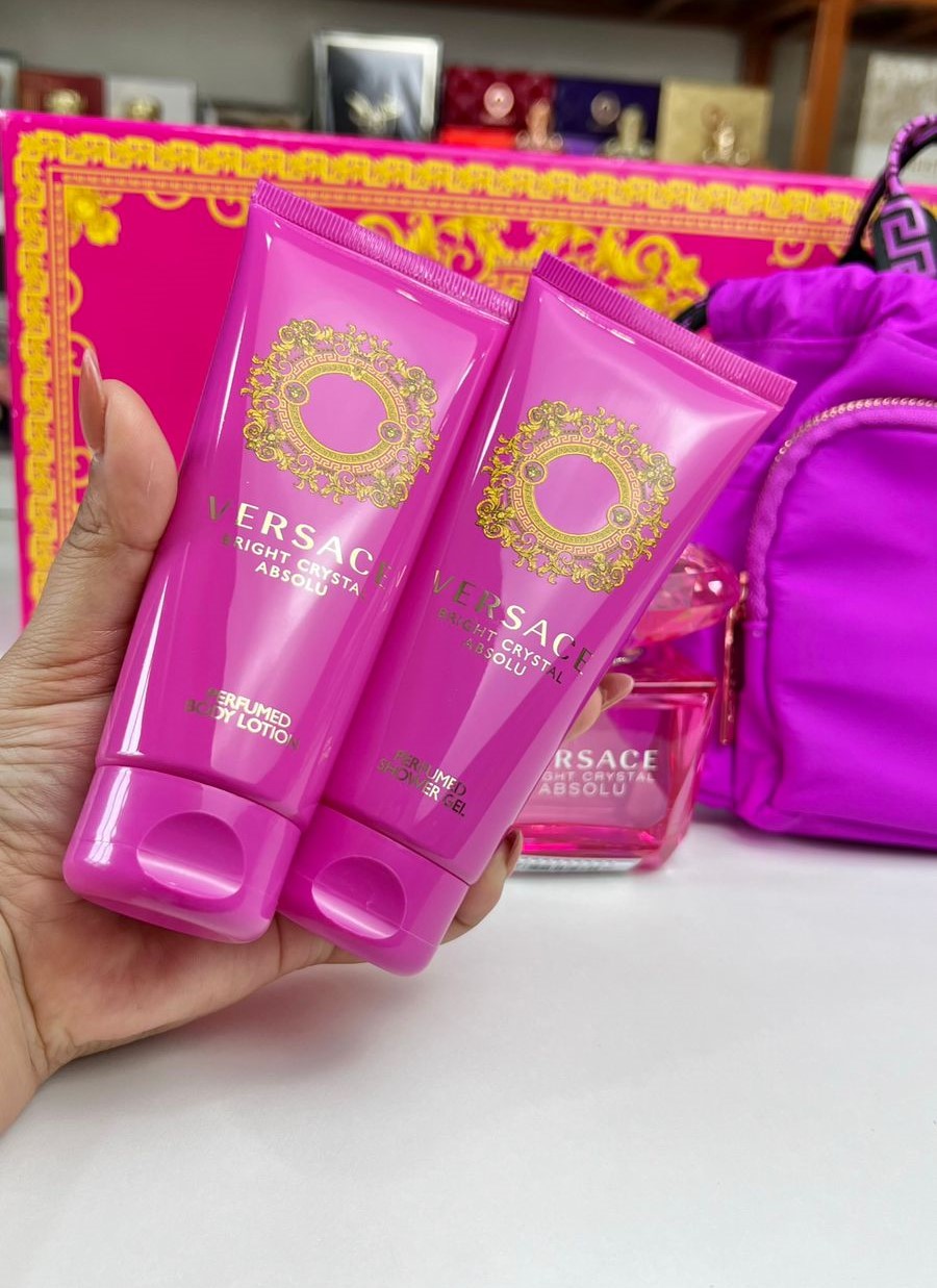 Kit Versace Bright Crystal Absolu: Eau de Parfum 90ml+ Body Lotion