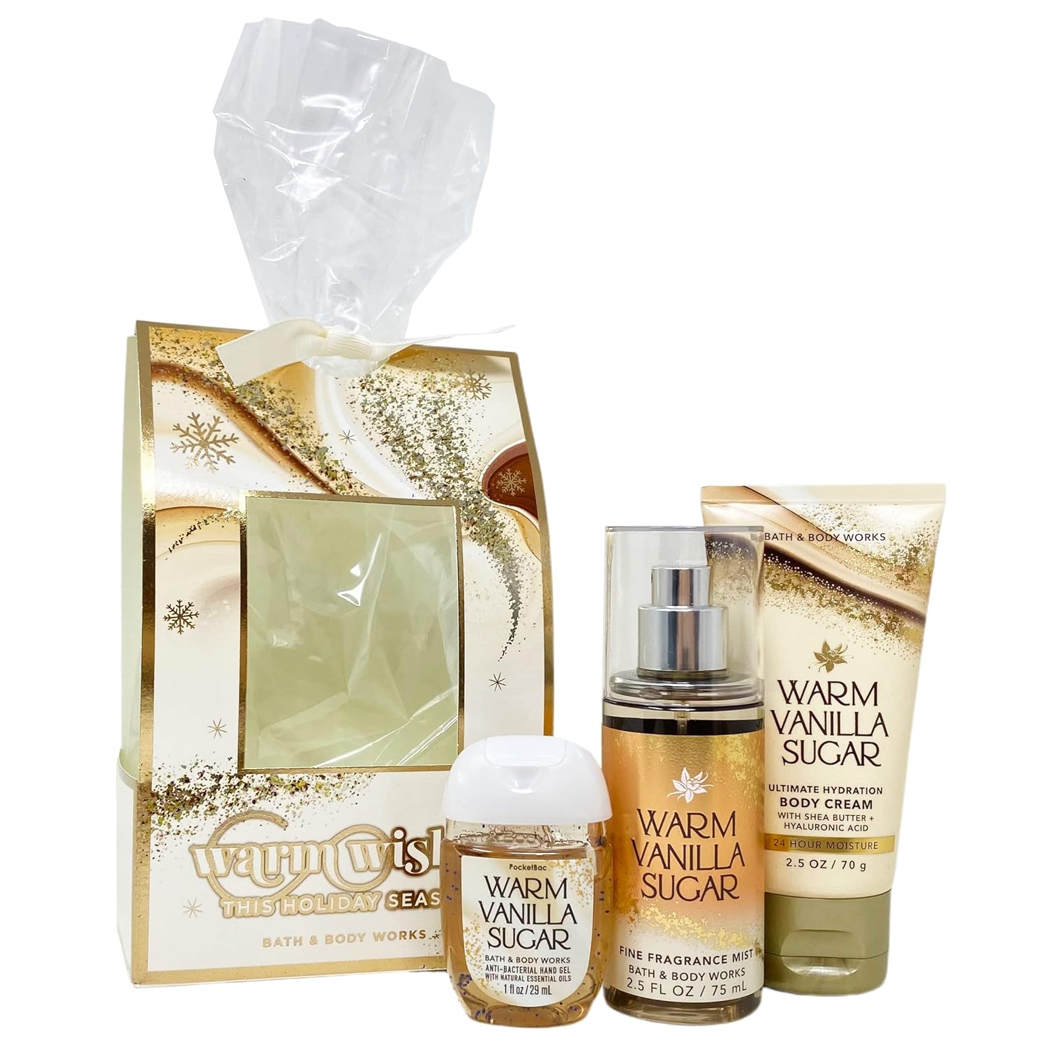 Kit Travel Size Warm Vanilla Sugar Bath & Body Works: Body Splash