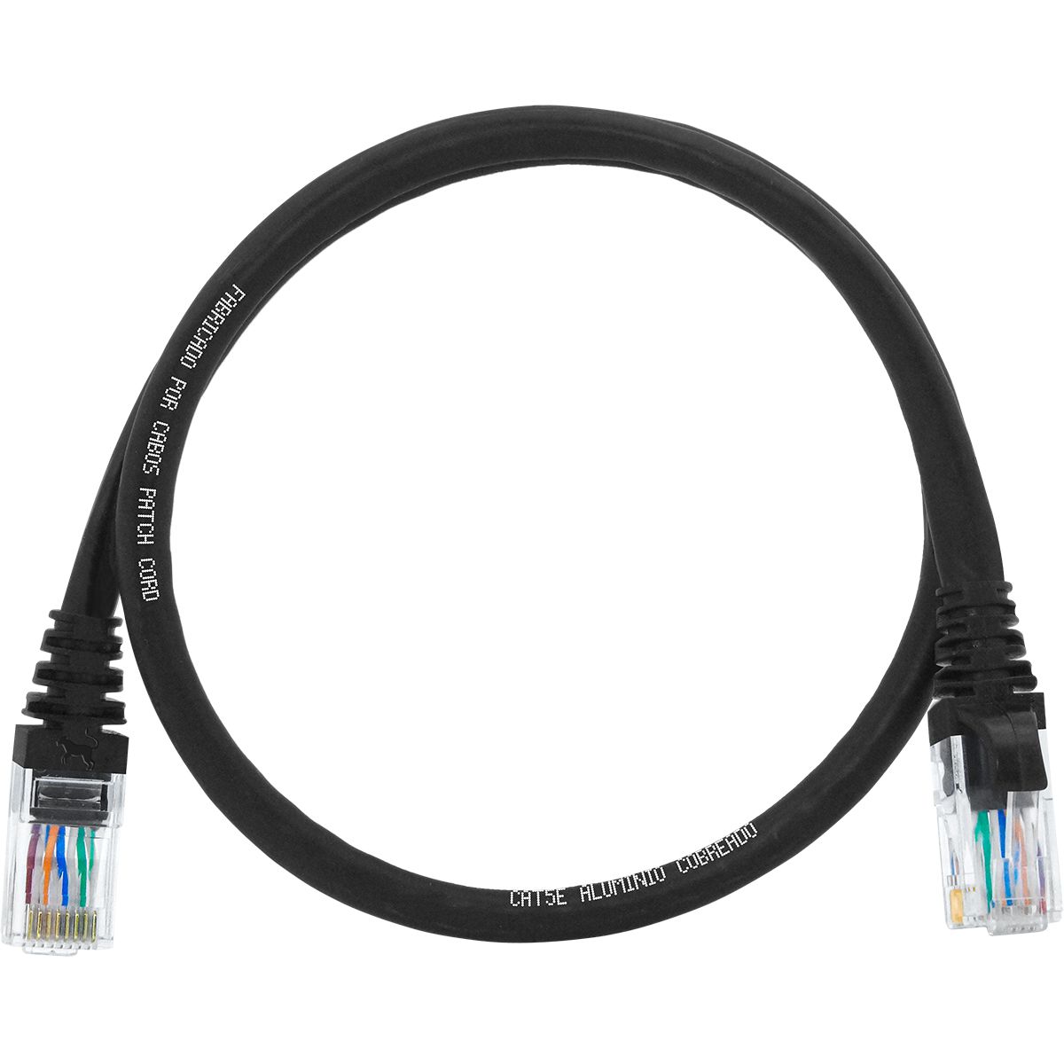 Cabo Patch Cord CAT5e UTP CCA 70 Centímetros 25 Unidades Cabos