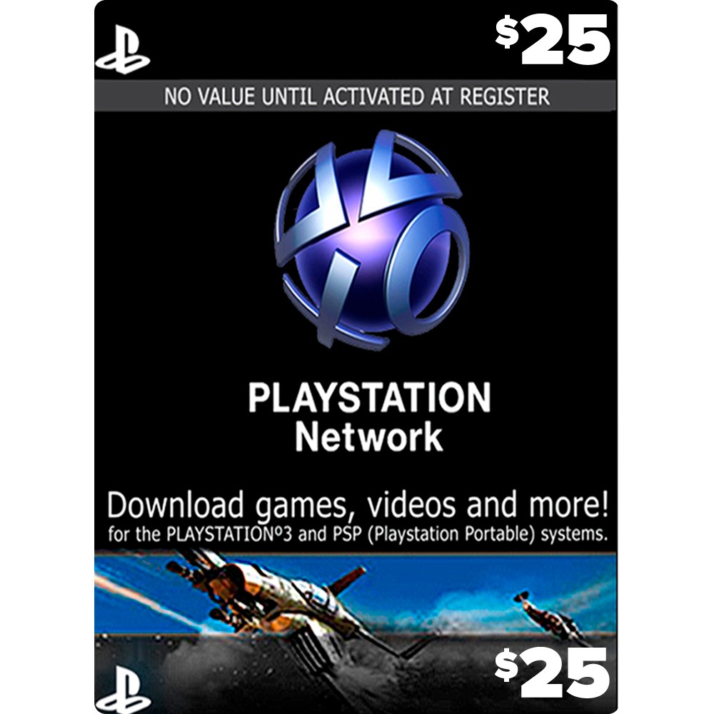 Comprar Cartão PSN 25 Dólares Playstation Network USA