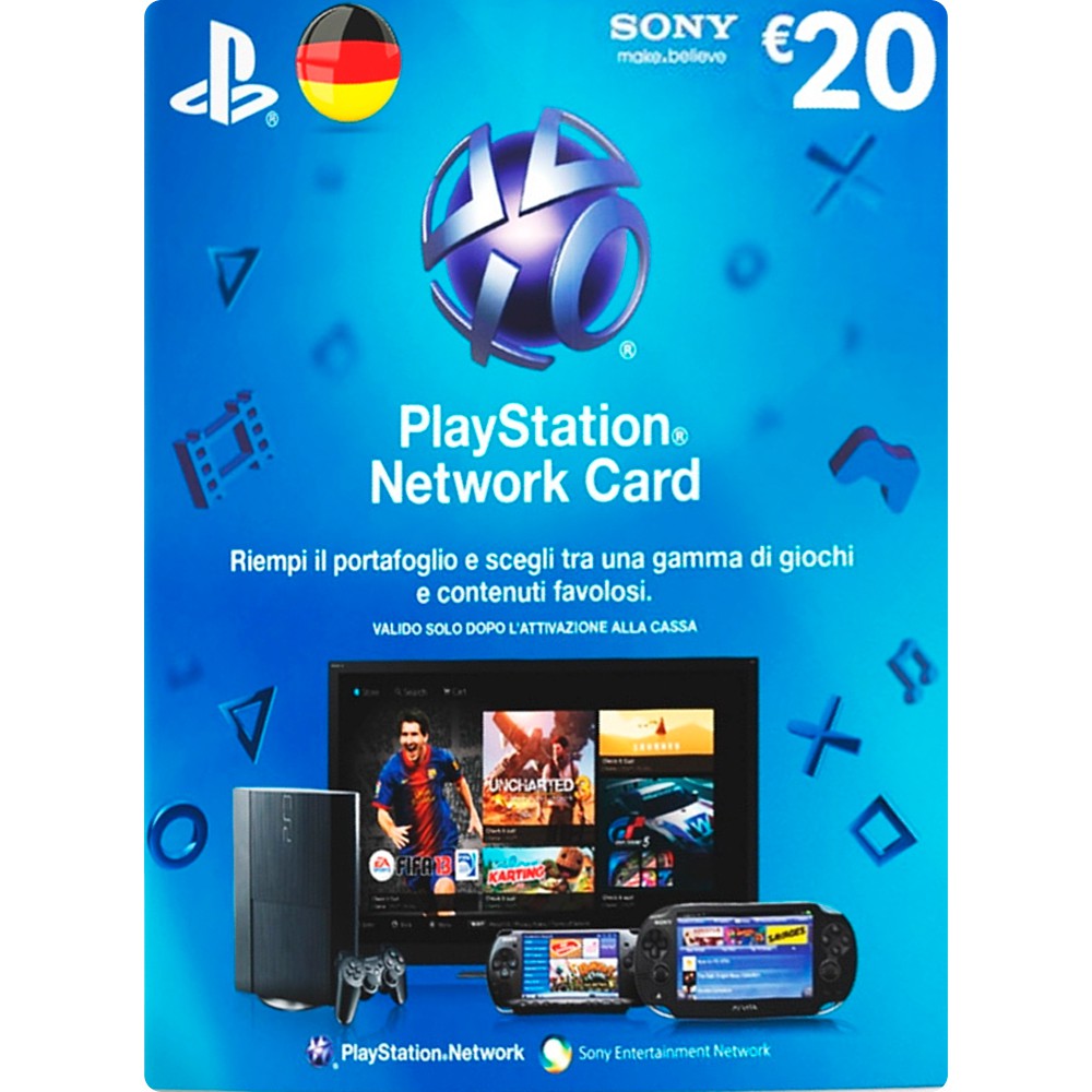 CARTÃO PSN €20- PLAYSTATION NETWORK CARD - GERMAN - GCM Games