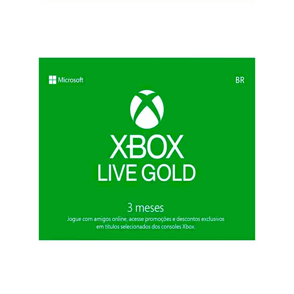 Jogos grátis e assinatura Xbox Live Gold