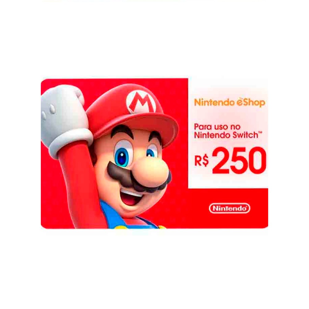 Cartão Nintendo eShop R$ 200 Reais Gift Card Pré-Pago