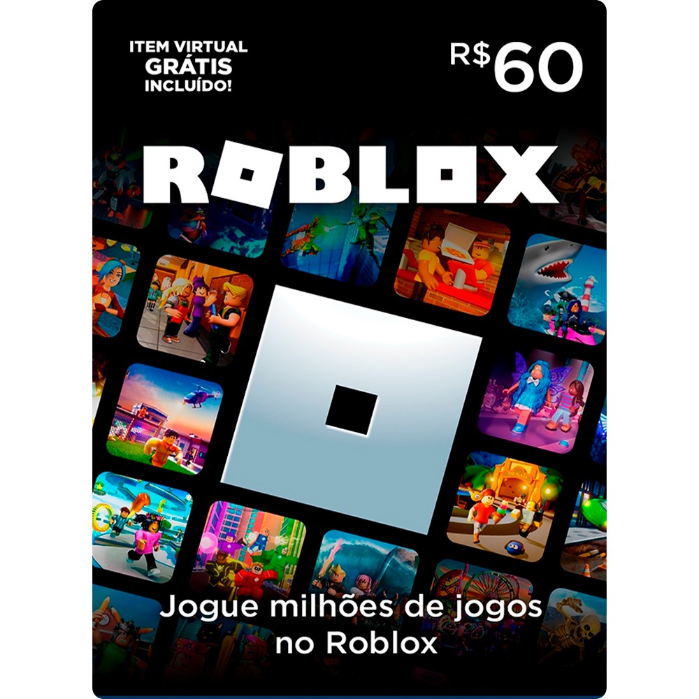 Cartão Roblox R$ 60 Reais - GCM Games - Gift Card PSN, Xbox, Netflix, Google,  Steam, Itunes