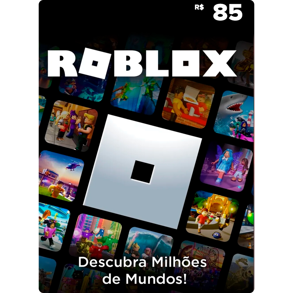 Cartão Roblox R$ 85 Reais - GCM Games - Gift Card PSN, Xbox, Netflix,  Google, Steam, Itunes