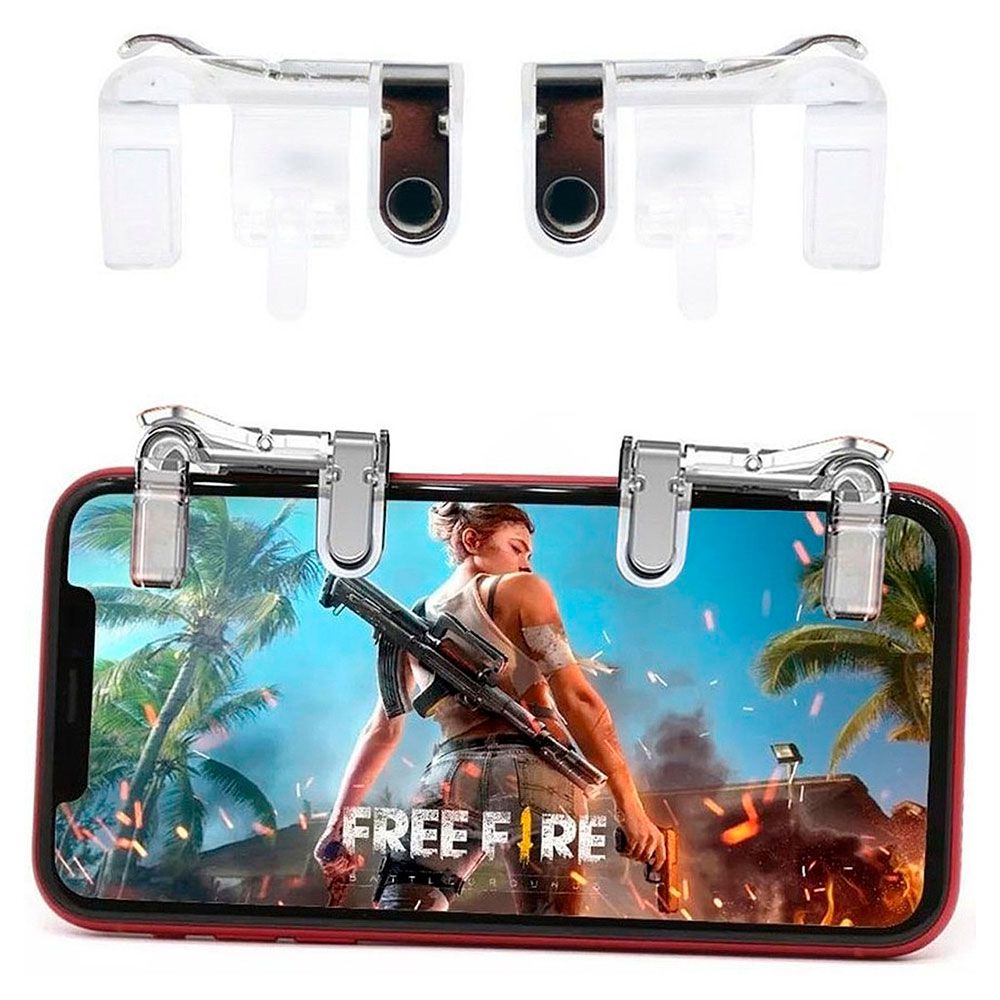 Suporte de Celular para Jogos Game Handle Manete Para Celular Gatilho FRE  FIRE PUBG L1 + R1